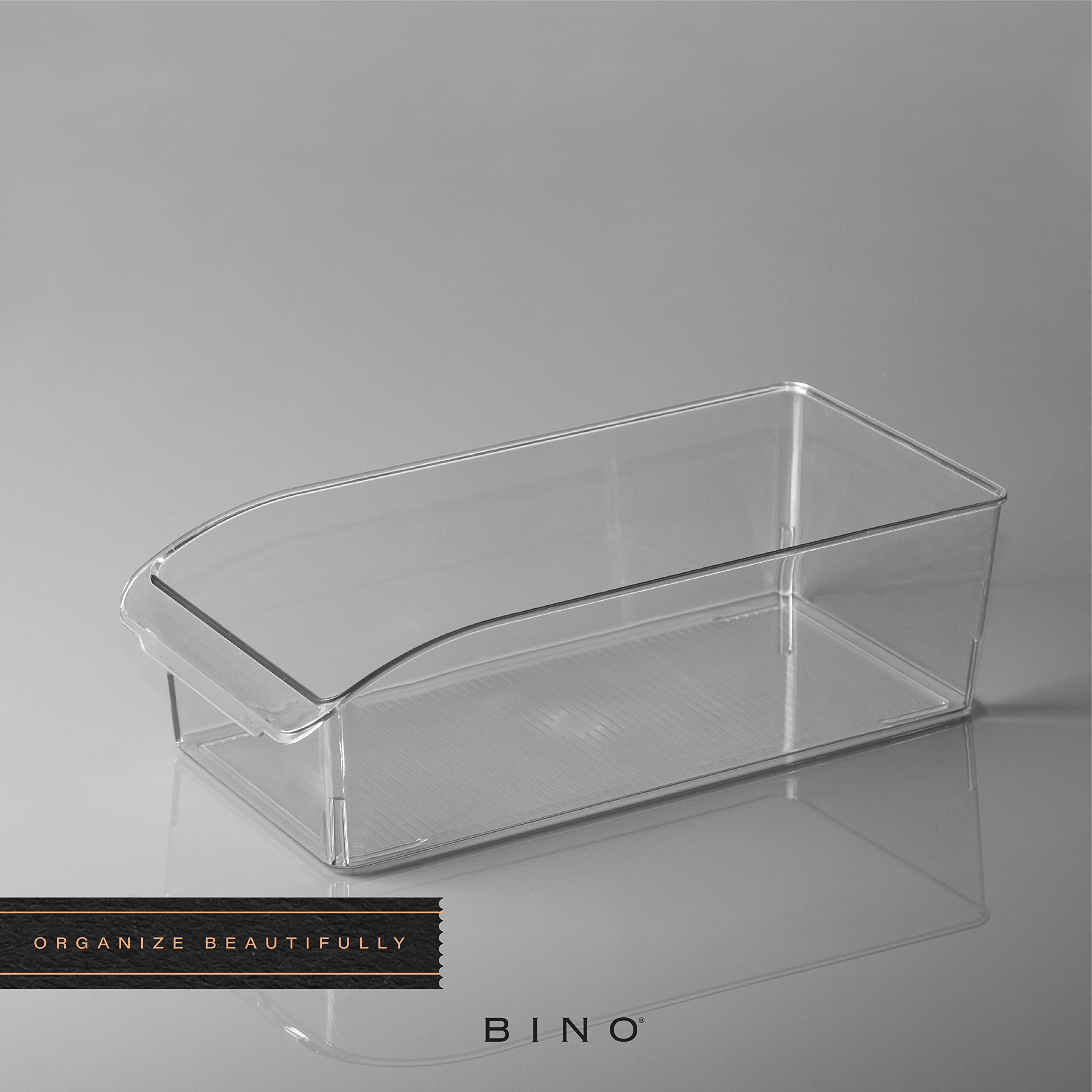 BINO Plastic Storage Bins Small - The Curve Collection | Multi-Purpose Organizer Bins for Kitchen, Pantry, Home & Fridge Organization | Space-Saving Storage Containers for Food, Toys & Closet Organization | Perfect for Home, Office & Dorm Room Storage Solutions
