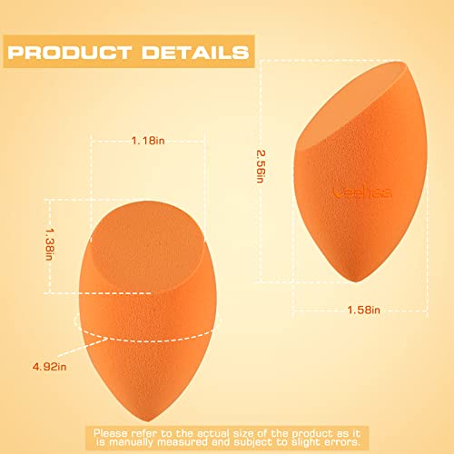 12PCS Latex-Free Makeup Sponge Set - Egg Shaped Beauty Blender for Foundation, Concealer & All Face Areas - Perfect for Professional Makeup Application & Travel
