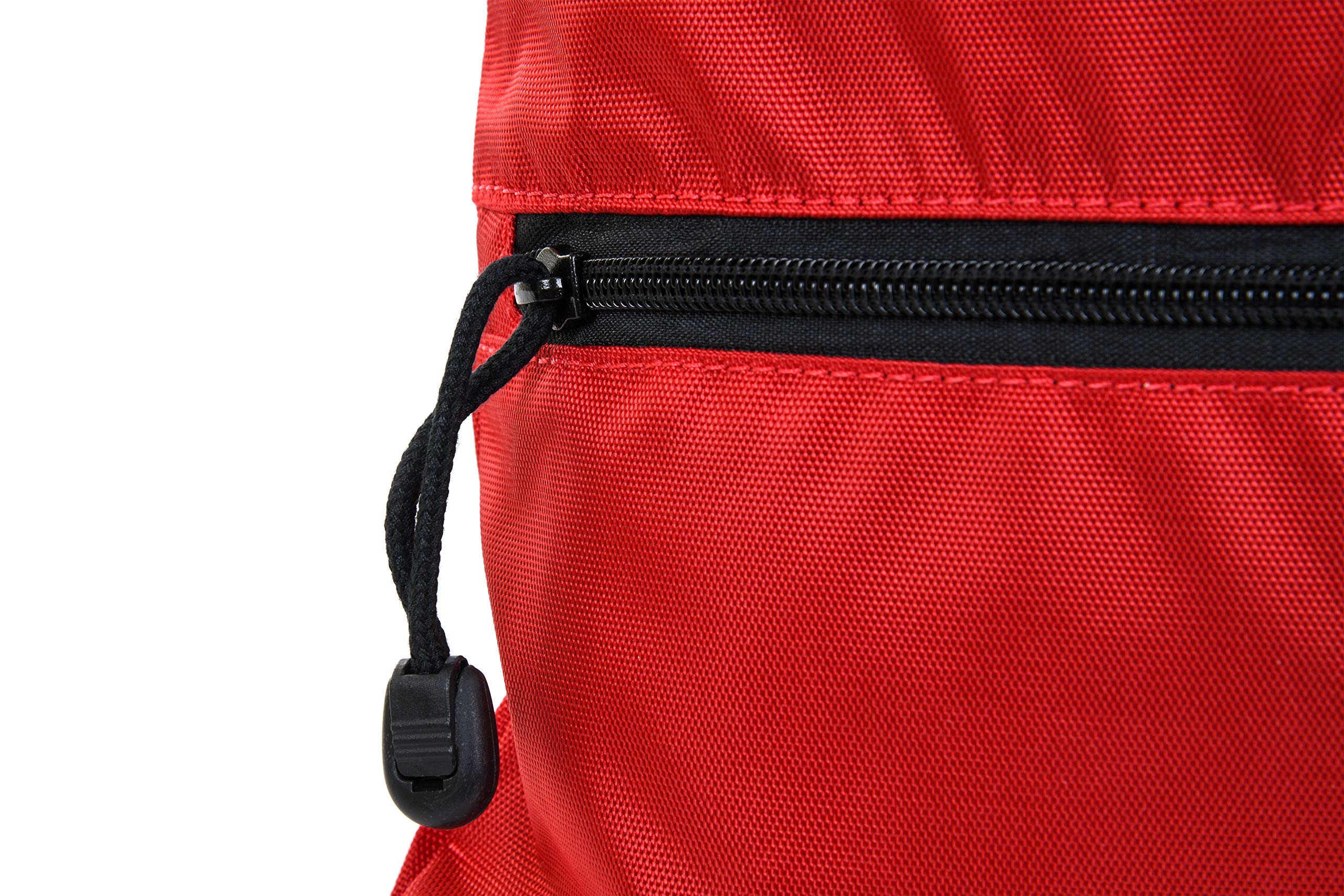 Mintra Sports Drawstring Backpack - Lightweight Gym Sack for Workout, Running, Travel - Red Rush (14x18 Inches) - Perfect for Sports, School & Outdoor Activities