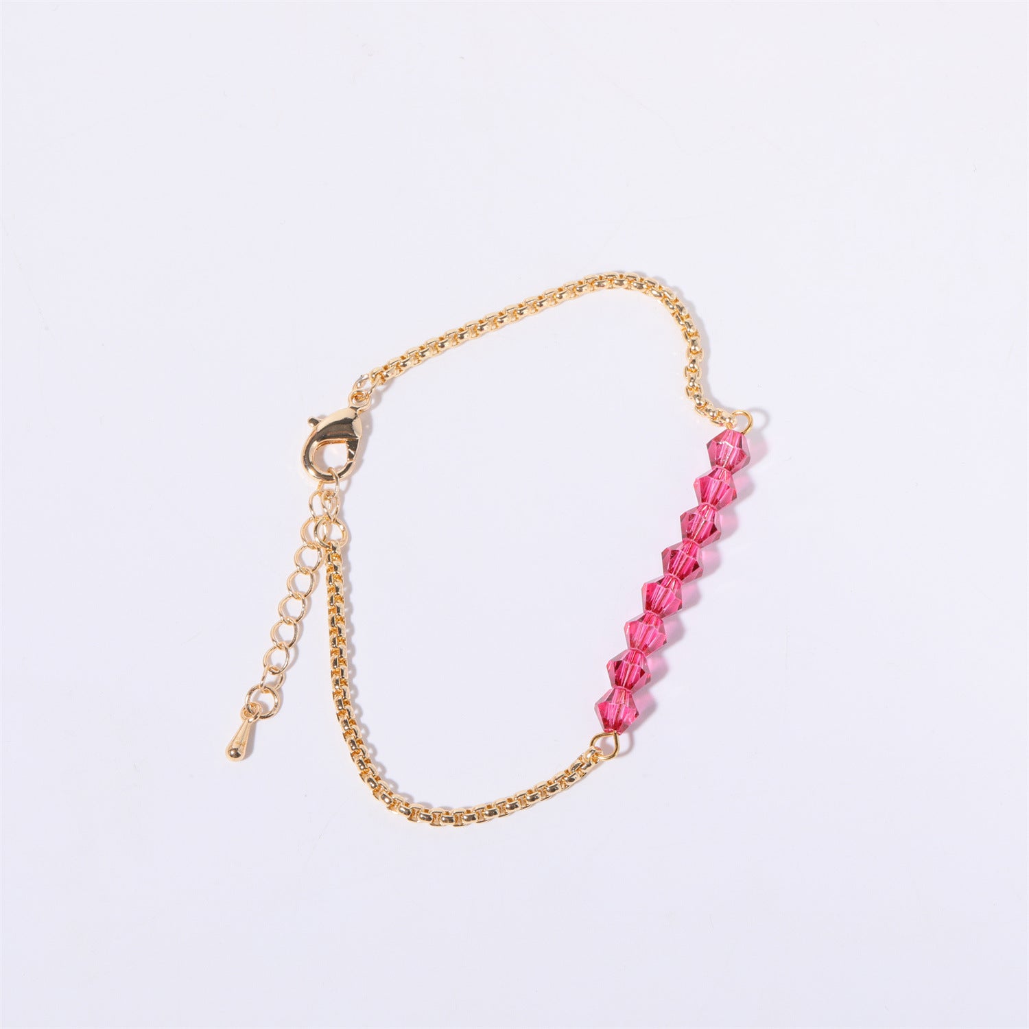 18K Gold Birthstone Beads Chain Bracelet - Personalized Zodiac Jewelry Gift for Women | HSB602 | Perfect for Birthdays, Anniversaries & Special Occasions