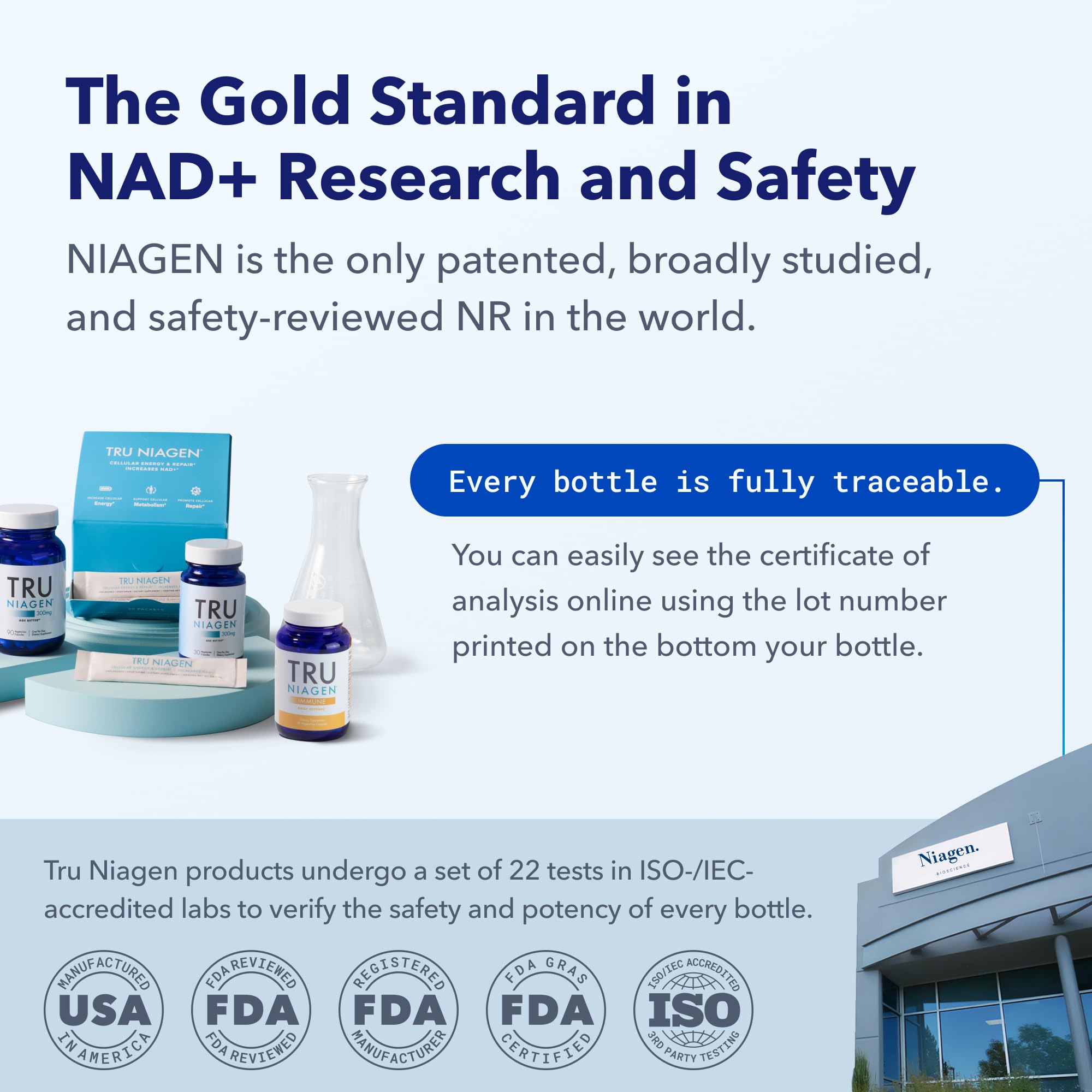 TRU NIAGEN Patented NAD+ Booster Supplement - 300mg Nicotinamide Riboside (NR) for Anti-Aging & Cellular Renewal | Supports Brain, Muscle & Energy Metabolism | 30-Day Supply (2 Bottles) | Ideal for Active Lifestyles & Healthy Aging