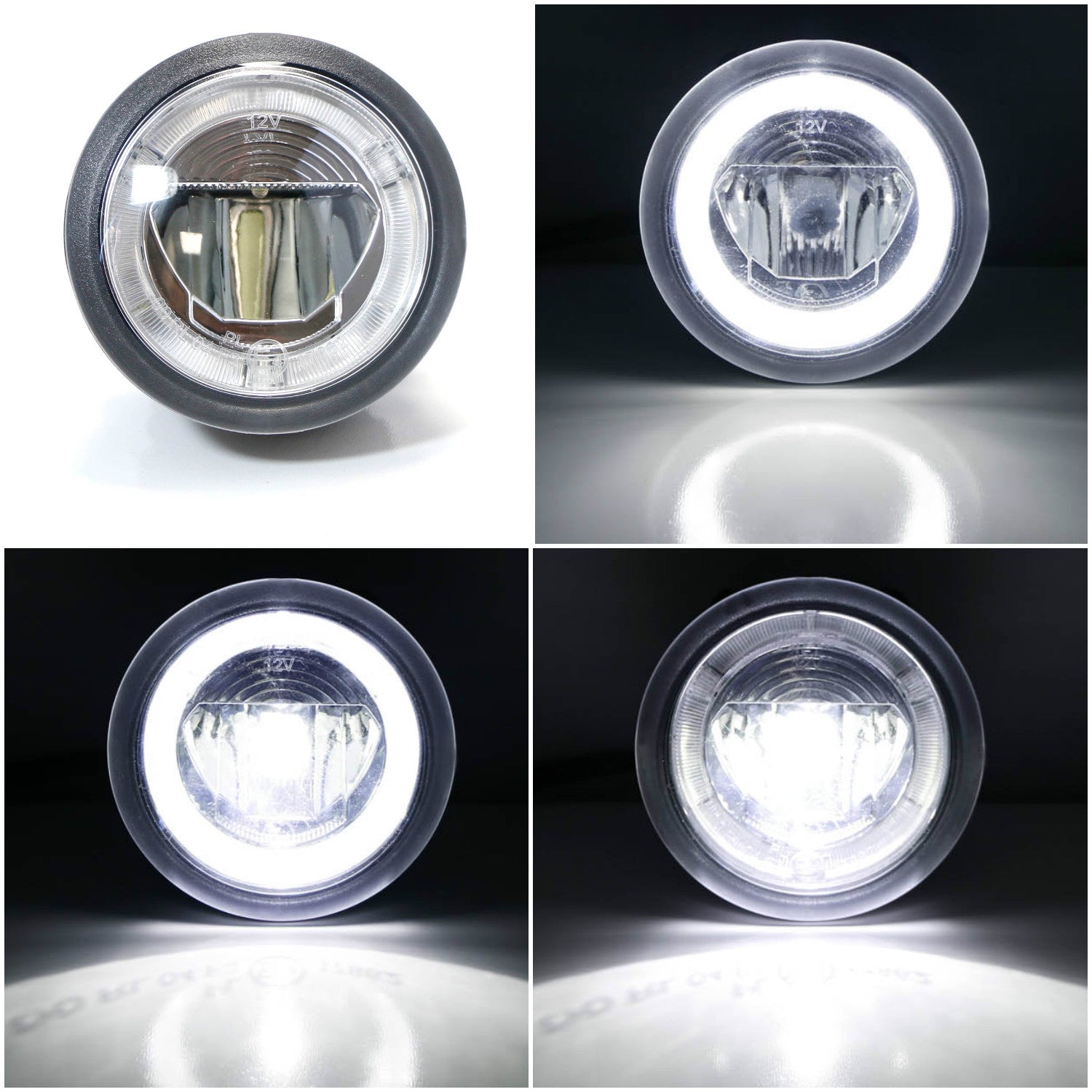 20W CREE LED Halo Ring Daytime Running Lights & Fog Lamps for 2010-2013 Chevy Camaro - DRL Angel Eyes for Enhanced Visibility & Style