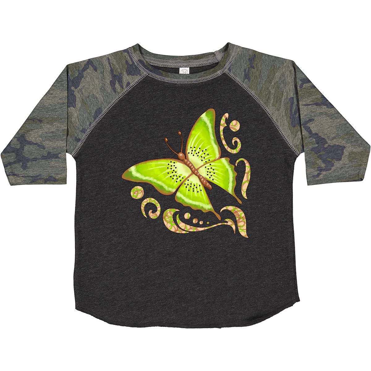 Inktastic Kiwi Butterfly Toddler T-Shirt - Cute Fruit & Butterfly Graphic Tee for Boys & Girls - Perfect for Playdates, Daycare & Summer Outfits