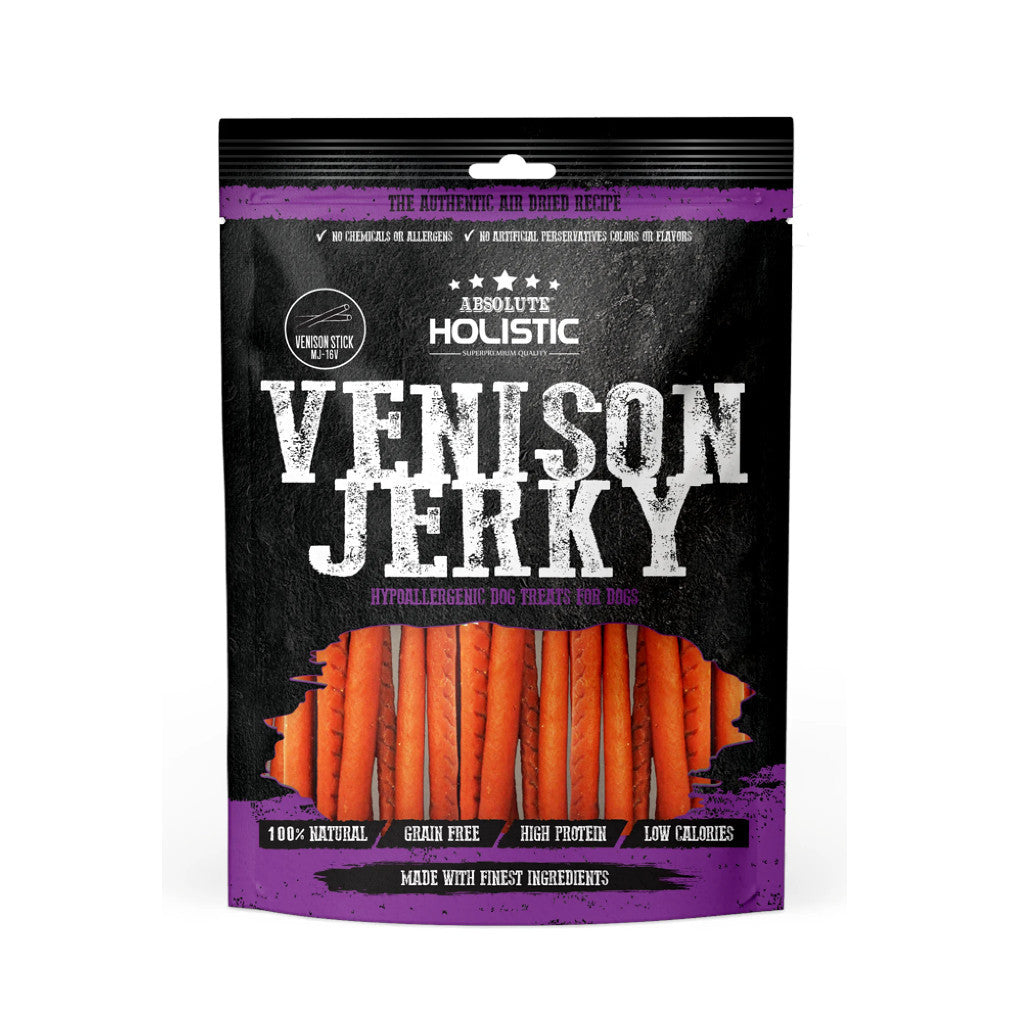 Absolute Holistic Flavored Jerky Dog Treats 100g - Natural & Healthy Snacks for Dogs - Perfect for Training, Rewards & Travel