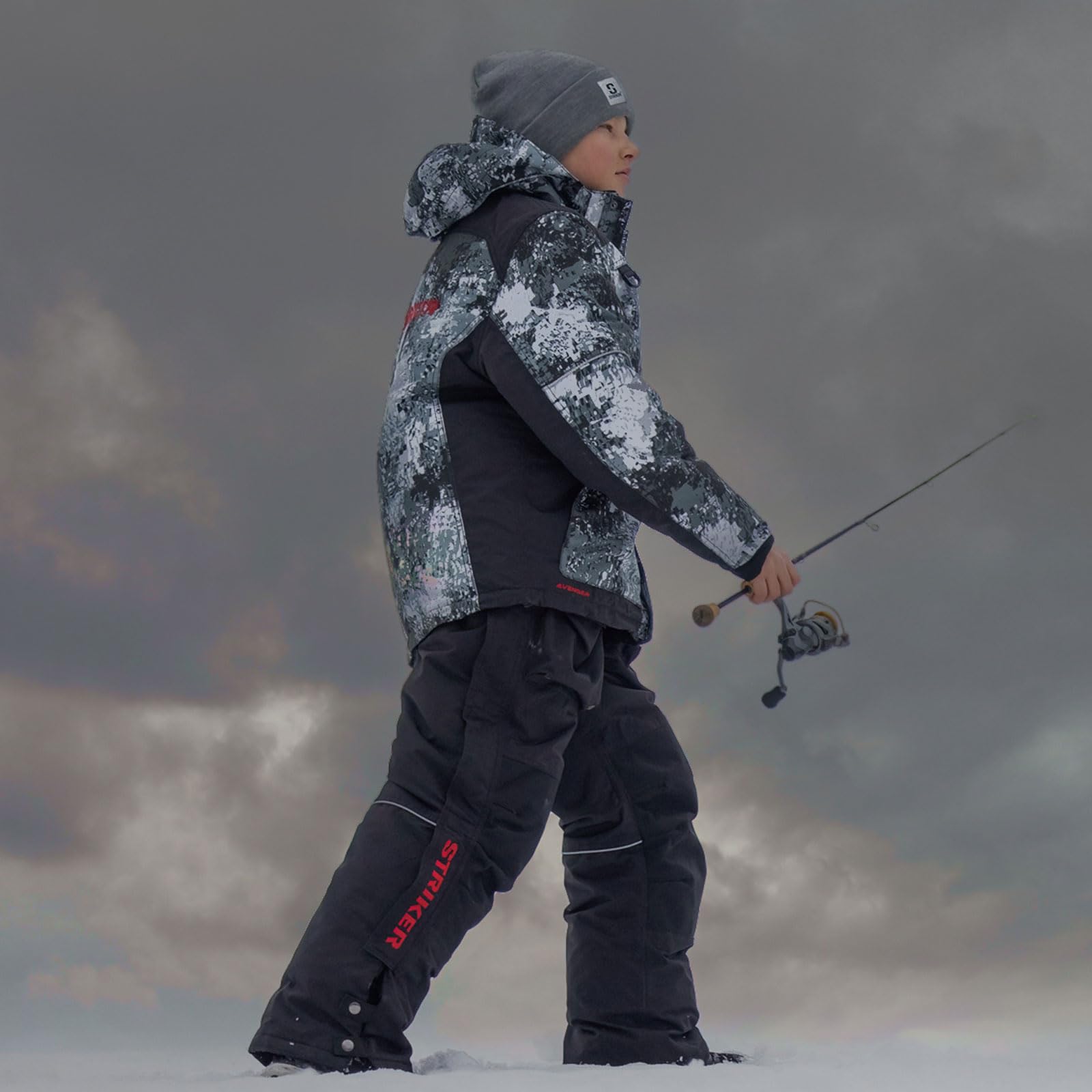 Striker Youth Avenger Windproof Water-Resistant Breathable Ice Fishing Jacket with Sureflote Flotation Technology - Perfect for Outdoor Winter Fishing & Cold Weather Activities
