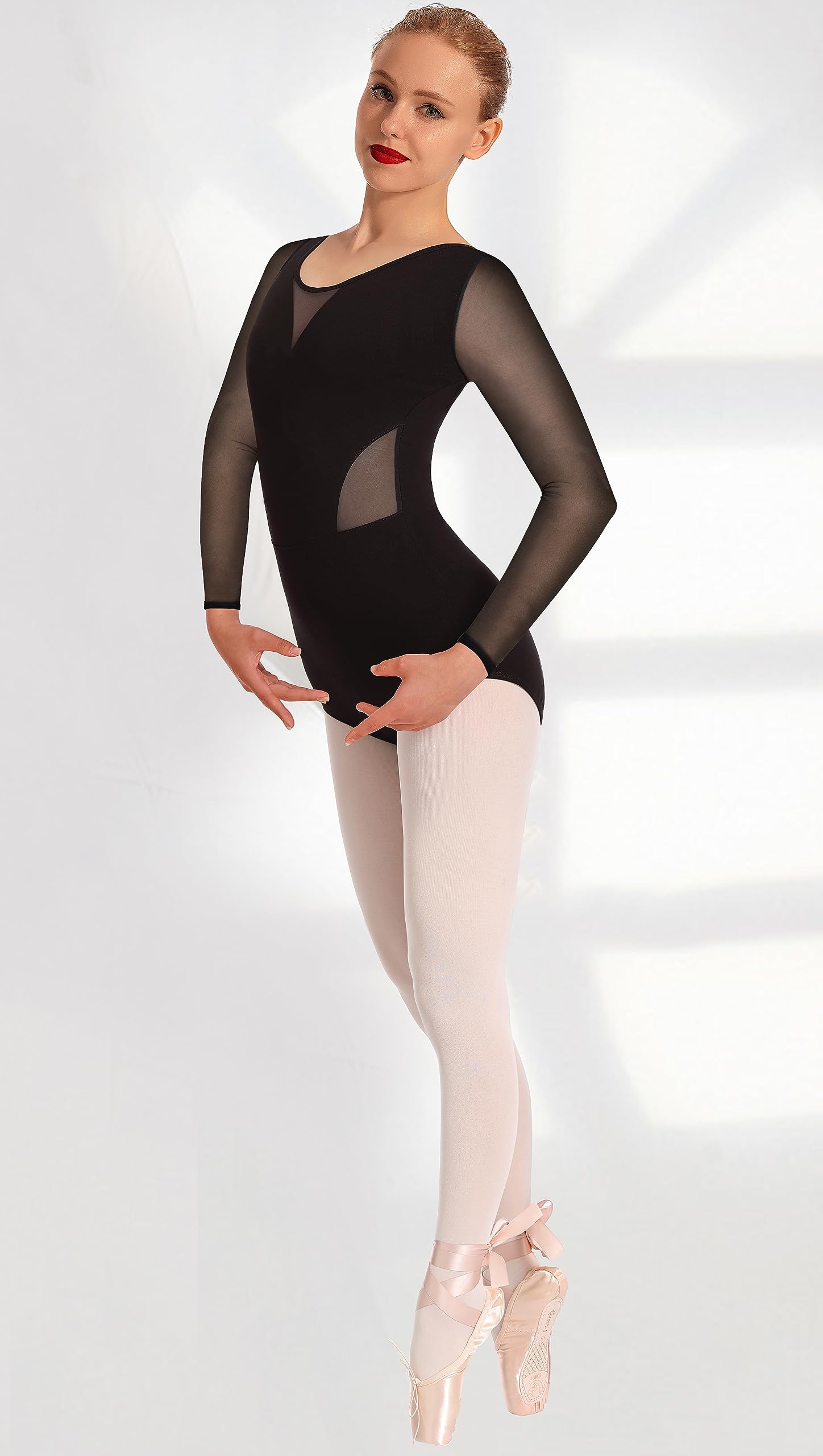 DANSHOW Women's Short Sleeve Ballet Leotard - Stretchable Dancewear for Adults - Perfect for Ballet, Jazz, Contemporary & Yoga Classes