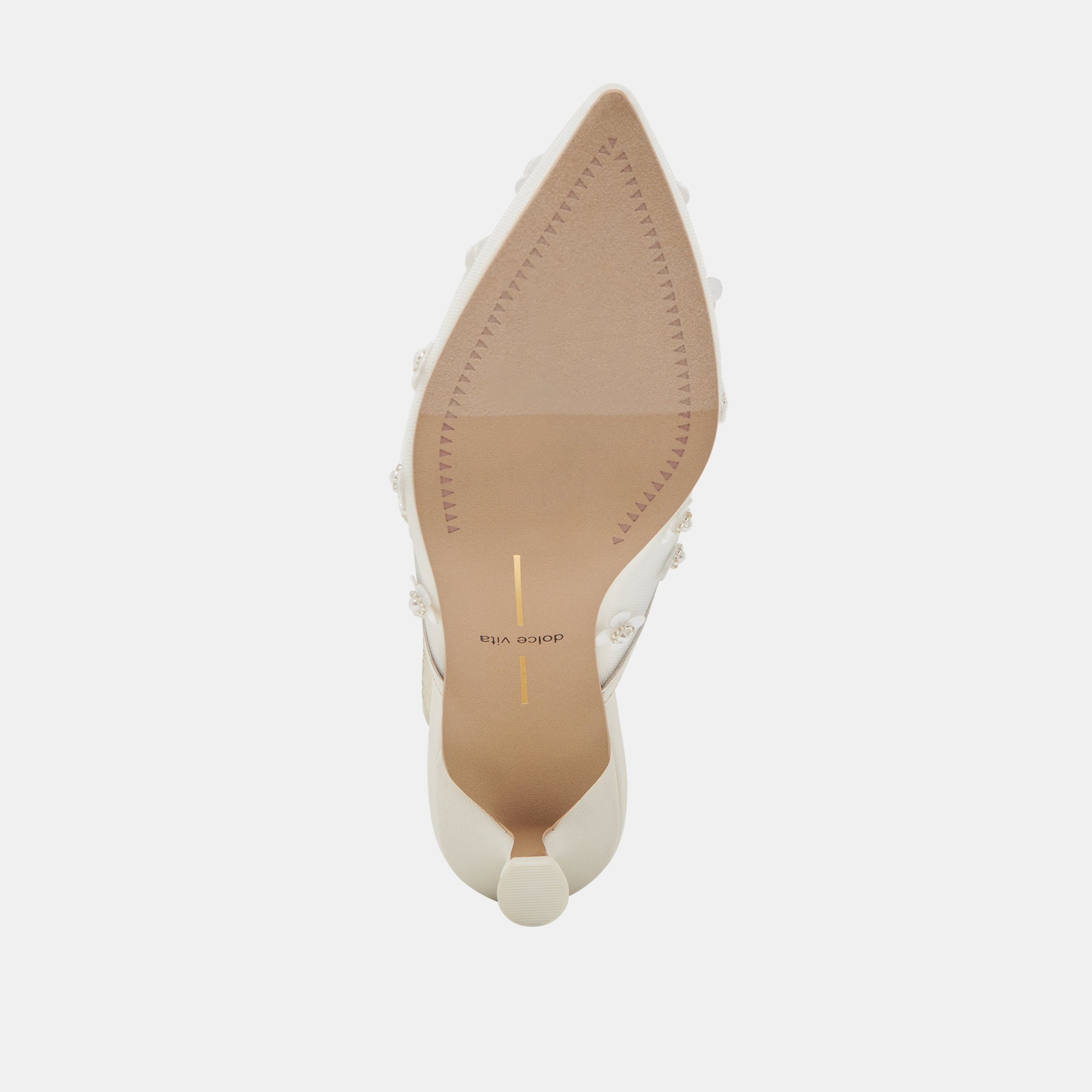 CLARA PEARL Heels for Women - True White Daisy Mesh Pumps - Elegant High Heels for Parties, Weddings & Special Occasions