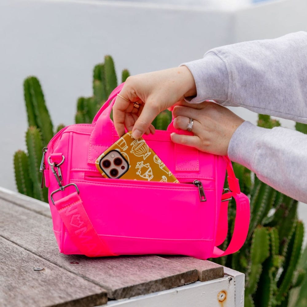 Go! Crossbody Bag - Neon Pink | Trendy & Lightweight Shoulder Purse for Women | Perfect for Travel, Shopping & Everyday Use