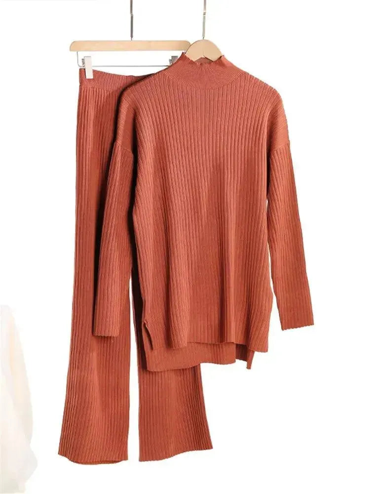 Stylish Women's Ribbed Two Piece Set - Trendy Casual Outfit for Daily Wear, Lounge & Street Style