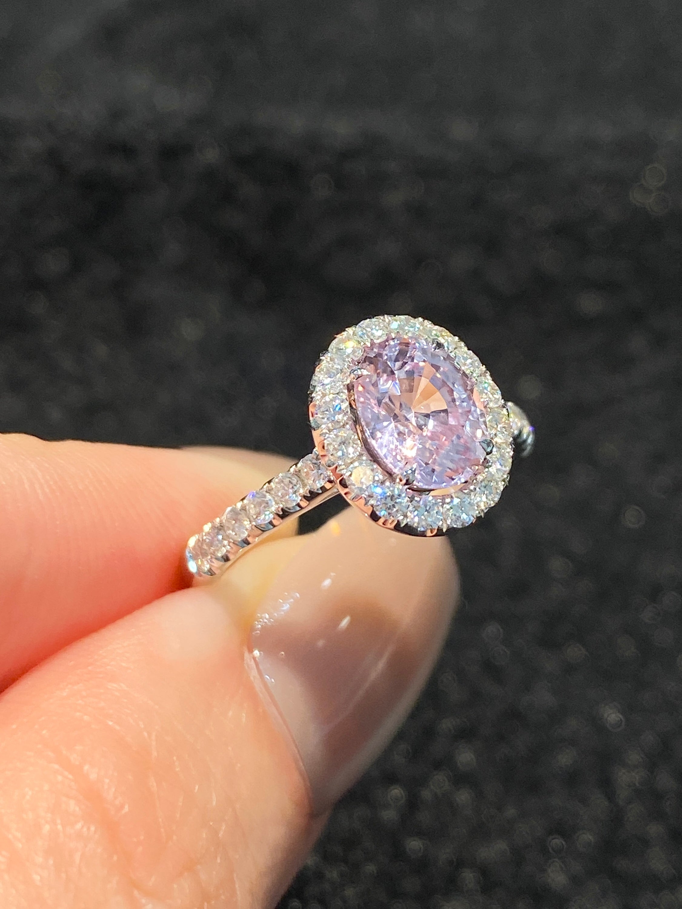 Natural Peach Sapphire Ring 1.50 Carat - Elegant Gemstone Jewelry for Engagement, Wedding & Special Occasions