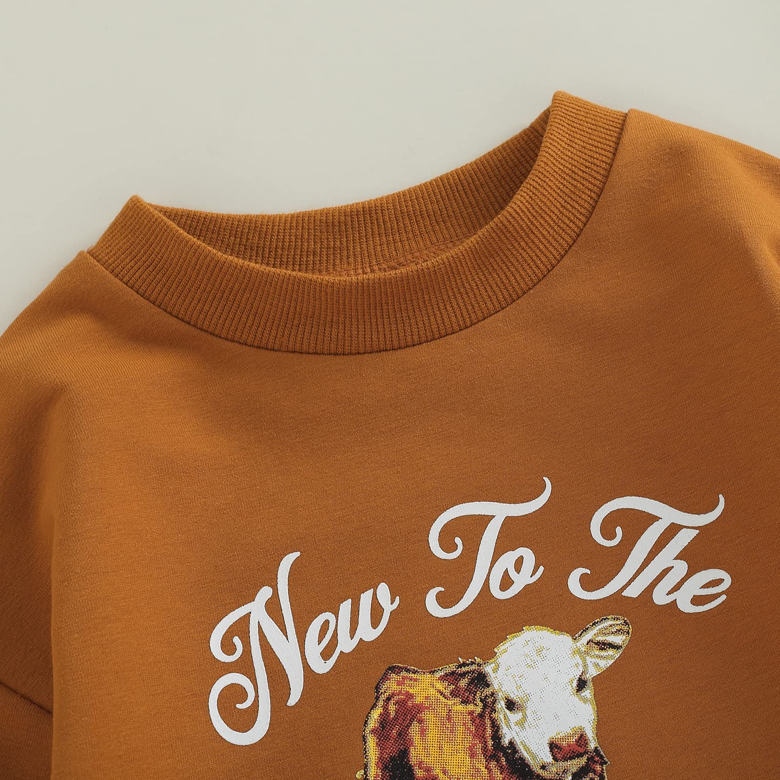 Omkzanbi Western Cow Print Baby Romper - Long Sleeve Bodysuit for Boys & Girls (12-18 Months) | Soft Cotton Newborn Onesie for Fall & Winter | Perfect Coming Home Outfit & Photo Shoot Costume