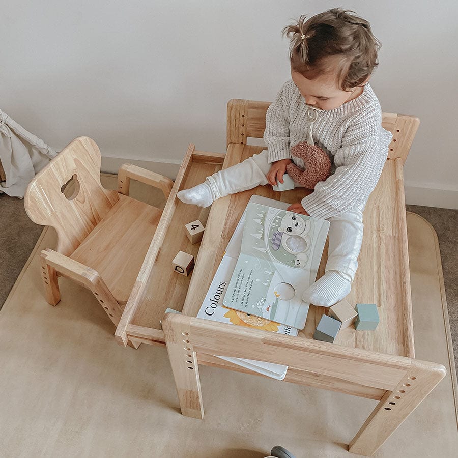 Adjustable Kids Table and Chair Set - Ergonomic Primary School Furniture for Home & Classroom Learning Activities - Perfect for Study, Arts & Crafts, Playtime