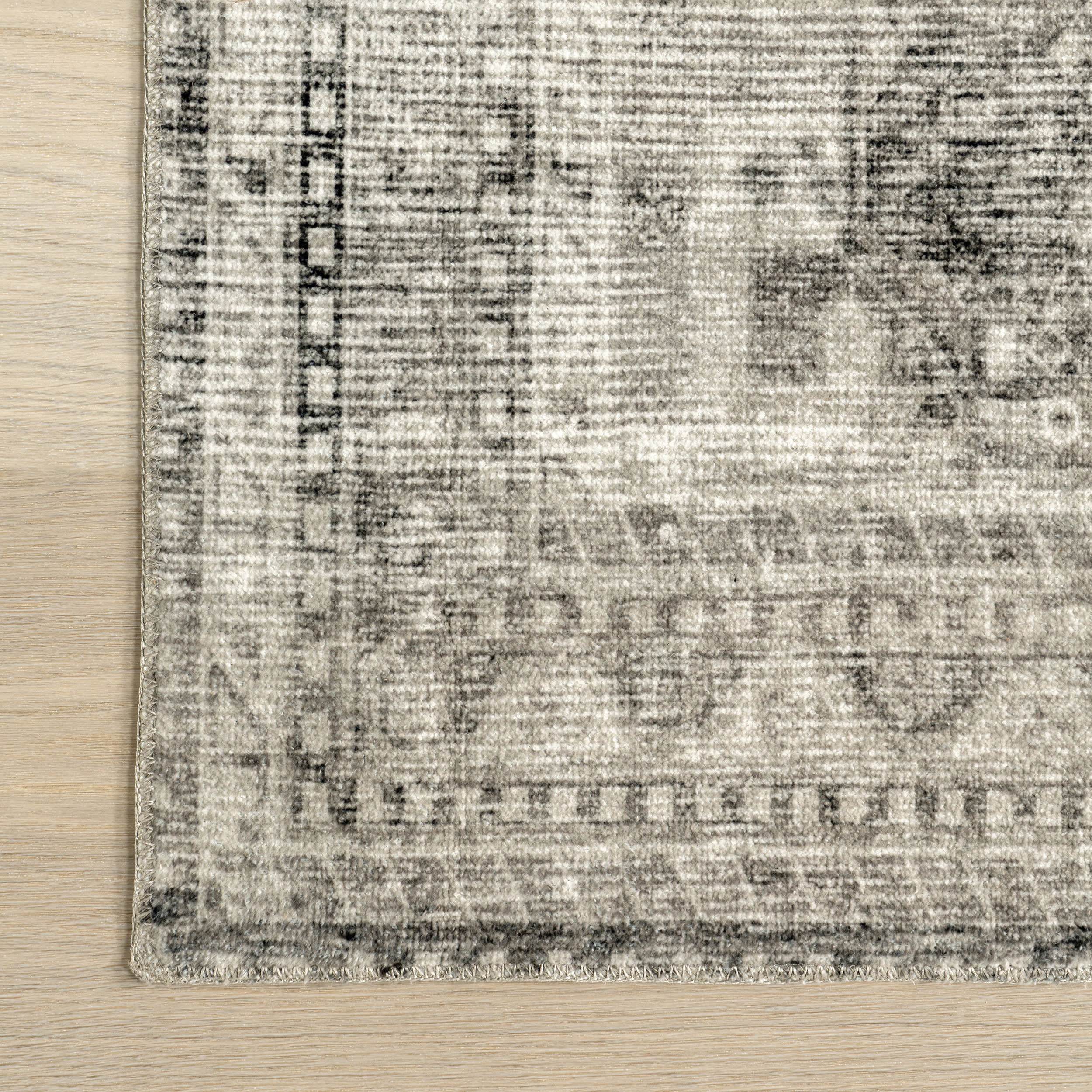 Celia Medallion Washable Rug - Soft & Durable Grey Area Rug for Living Room, Bedroom, or Nursery | Easy to Clean & Stain Resistant