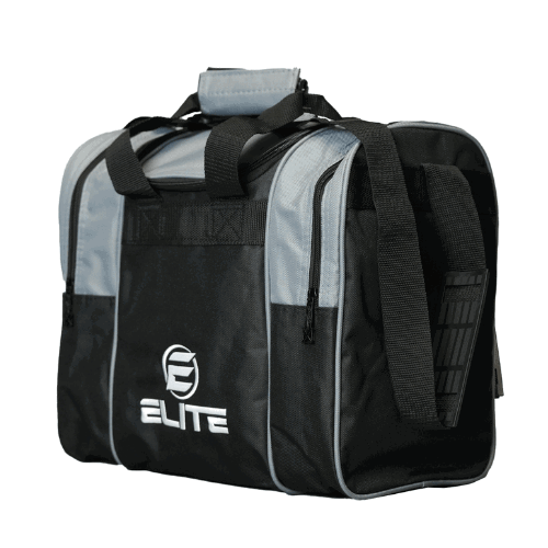 ELITE Deluxe Single Tote Bowling Bag - Charcoal Black | Durable & Stylish Bowling Accessory for League Play & Practice Sessions