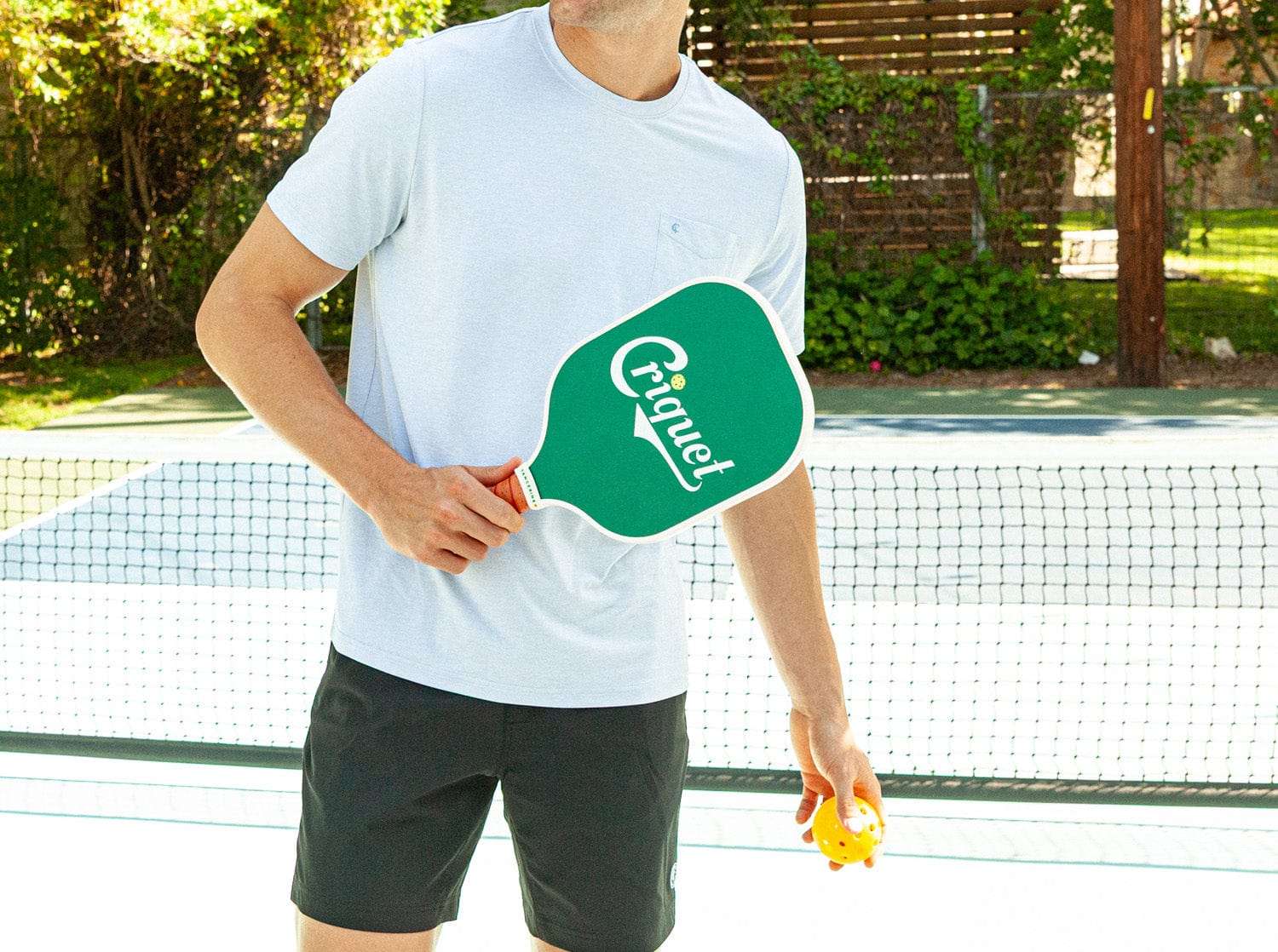Criquet x Tangerine Premium Pickleball Paddle - Checker Green | Lightweight & Durable | Perfect for Outdoor & Indoor Pickleball Games