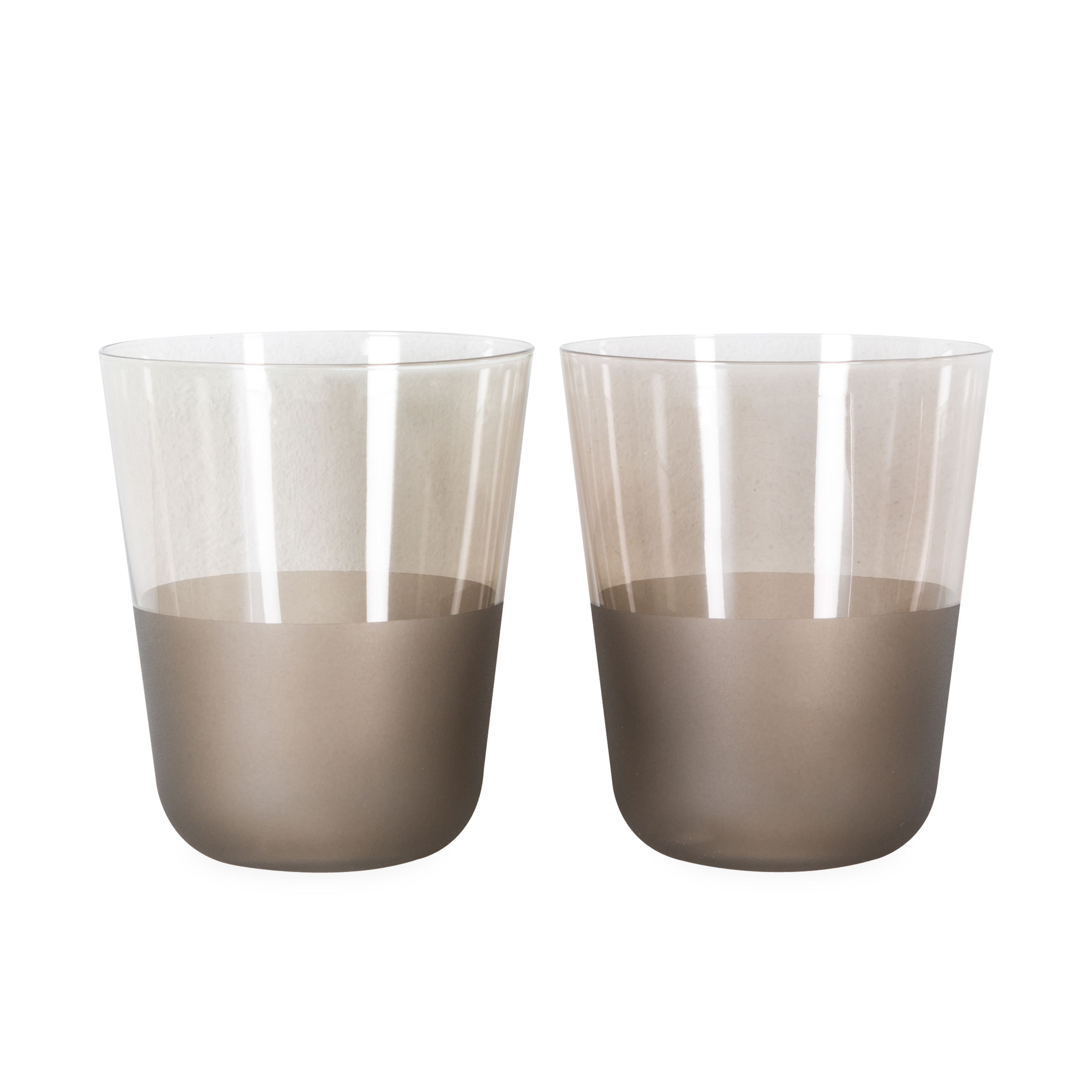 Premium Arc Contrast Tumbler Glass Set - 16oz Double-Wall Insulated Drinking Glasses for Hot & Cold Beverages - Perfect for Coffee, Tea, Cocktails, and Home Bar Use