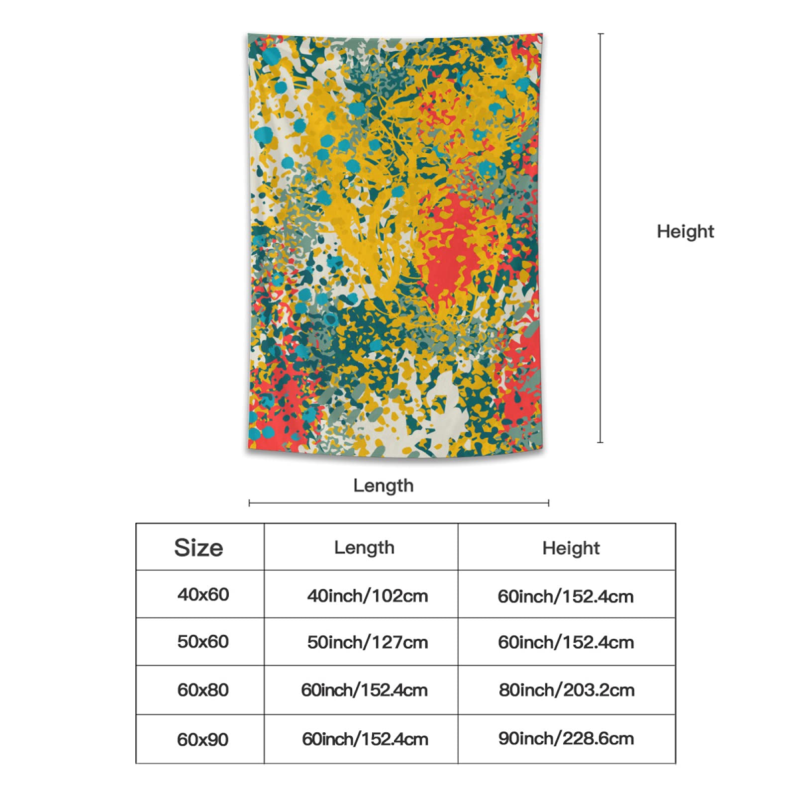 TropicalLife Nixux Abstract Art Graffiti Wall Tapestry - 40x60 Inch Aesthetic Bedroom Decor, Bohemian Polyester Wall Hanging for Dorm, Living Room & Home Decoration | Perfect for Hippie Style, Teen Room & Festival Decor