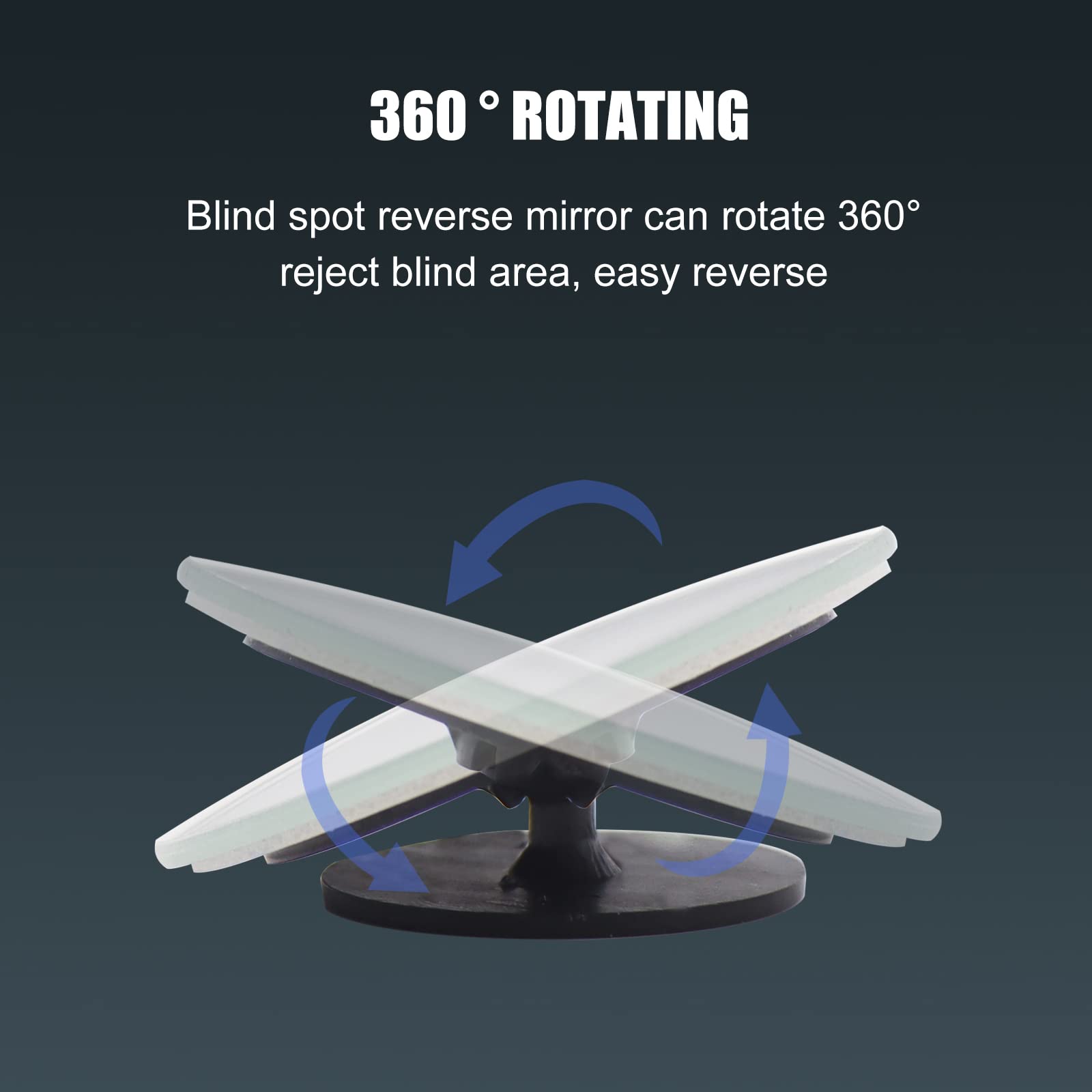 4 Pack Round Wide Angle Adjustable Blind Spot Mirrors - HD Glass Frameless Convex Rear View Mirrors for Cars, SUVs & Trucks | Eliminate Blind Spots for Safer Driving & Parking