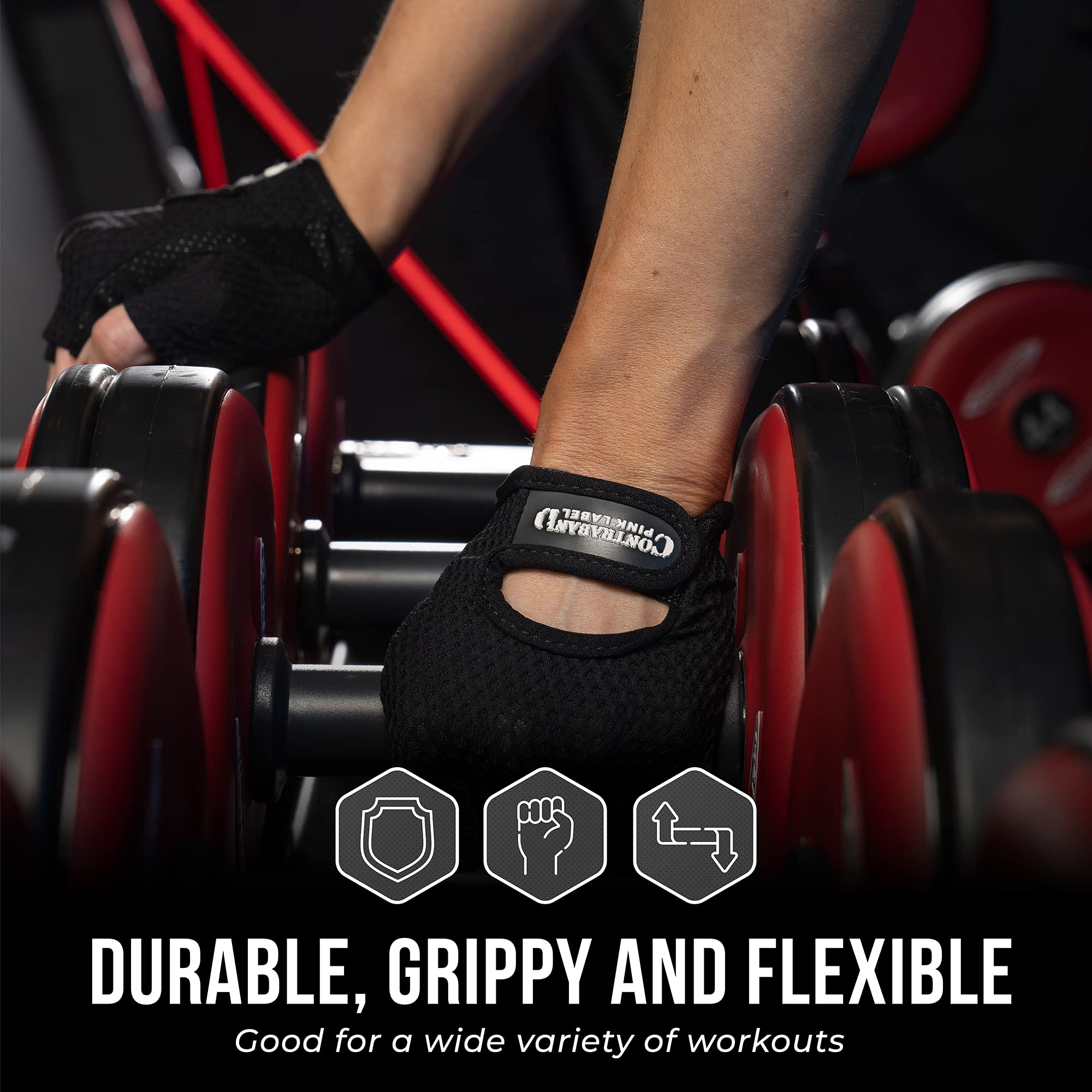 5307 Women's Workout Gloves - Breathable Diamond Mesh Fabric with Grip-Lock™ Silicone Palm for Gym, Weightlifting & Cross Training | Non-Slip Fitness Gloves for Women