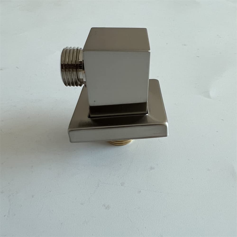 Brushed Nickel Shower Elbow Adapter - Wall Supply Elbow for Handheld Shower Hose, Universal Water Outlet Connector for Shower Head Systems | Perfect for Bathroom Renovation & Shower Accessory Replacement