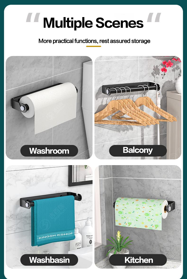 Under Cabinet Paper Towel Holder - 2 Pack Silver Wall Mount Kitchen Paper Roll Holder with Self-Adhesive & Screw Mounting Options - Perfect for Kitchen, Pantry, RV & Office Organization