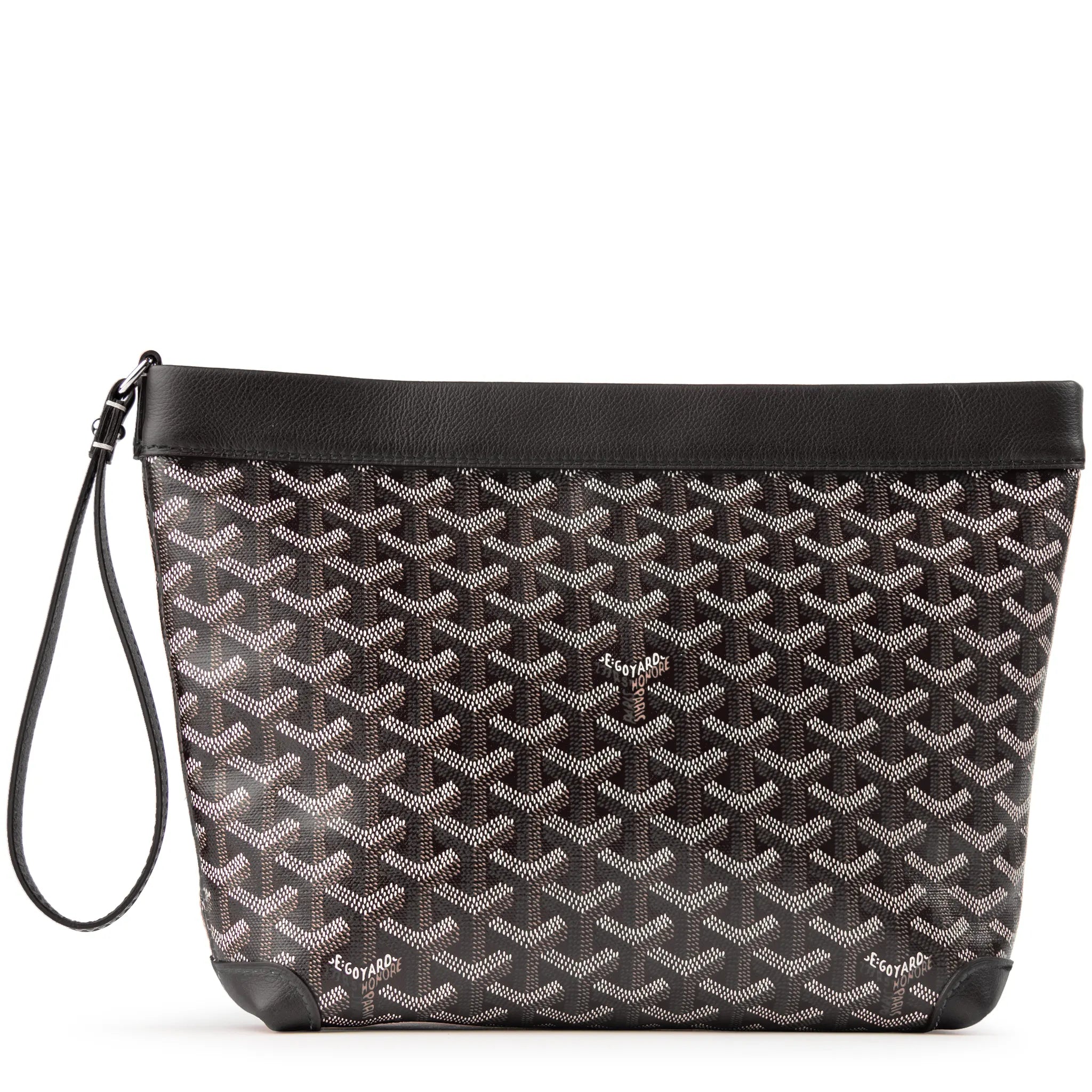Goyard Conti Black Leather Pouch - Luxury Crossbody Bag for Women - Perfect for Travel, Work & Evening Events