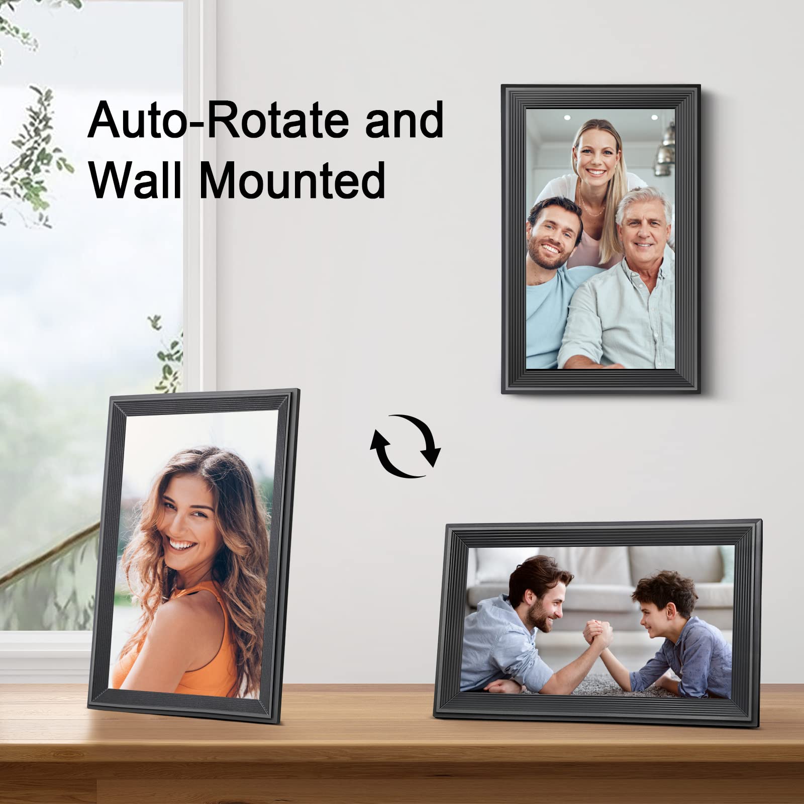16 Inch WiFi Digital Picture Frame with Touch Screen - 32GB Storage Smart Digital Photo Frame for Home & Office - Perfect Gift for Women, Men, Mom, Dad - Display Family Photos, Artwork & Memories in HD