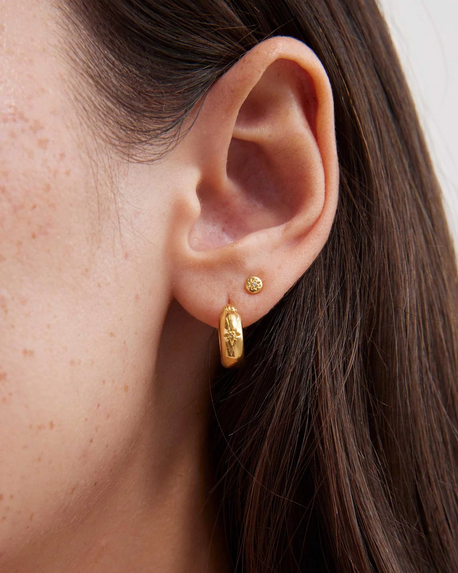 18K Gold Plated Guiding Star Stud Earrings for Women - Elegant & Hypoallergenic Jewelry for Parties, Weddings & Everyday Wear