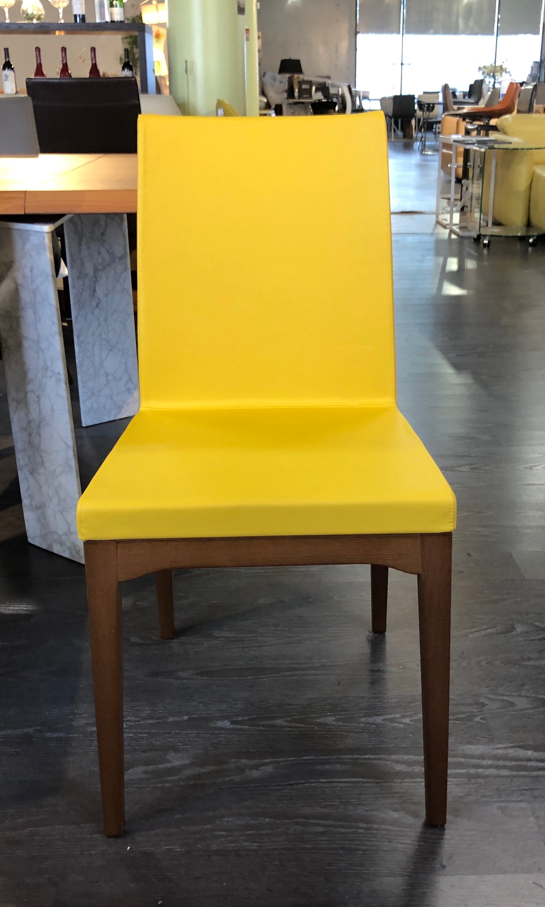 BUSETTO S211 Genuine Leather Dining Chair - Handcrafted in Italy - Modern & Elegant Home Decor for Dining Room, Kitchen, or Office
