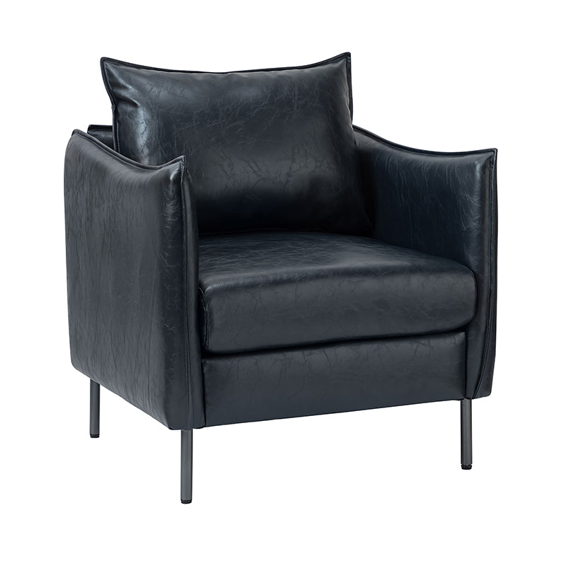 Felix Faux Leather Armchair - Modern PU Leather Accent Chair for Living Room, Office & Lounge - Comfortable Mid-Century Style Seating for Home Decor