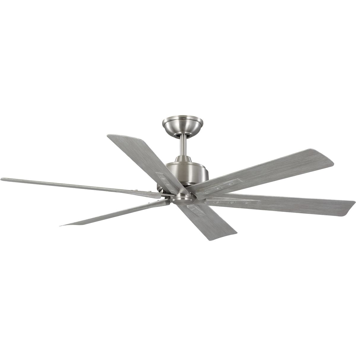 Brazas Collection 56 Inch 6 Blade Ceiling Fan with Remote Control - Modern Low Profile Flush Mount Design for Bedroom, Living Room, and Office