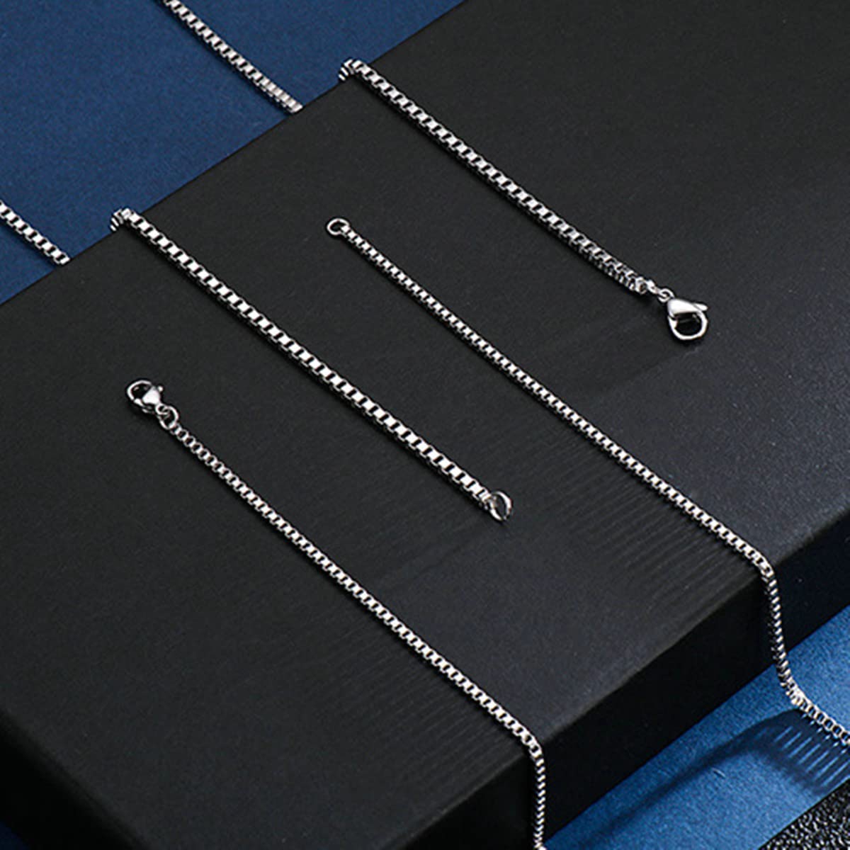 Titanium Box Chain Necklace for Women - 18