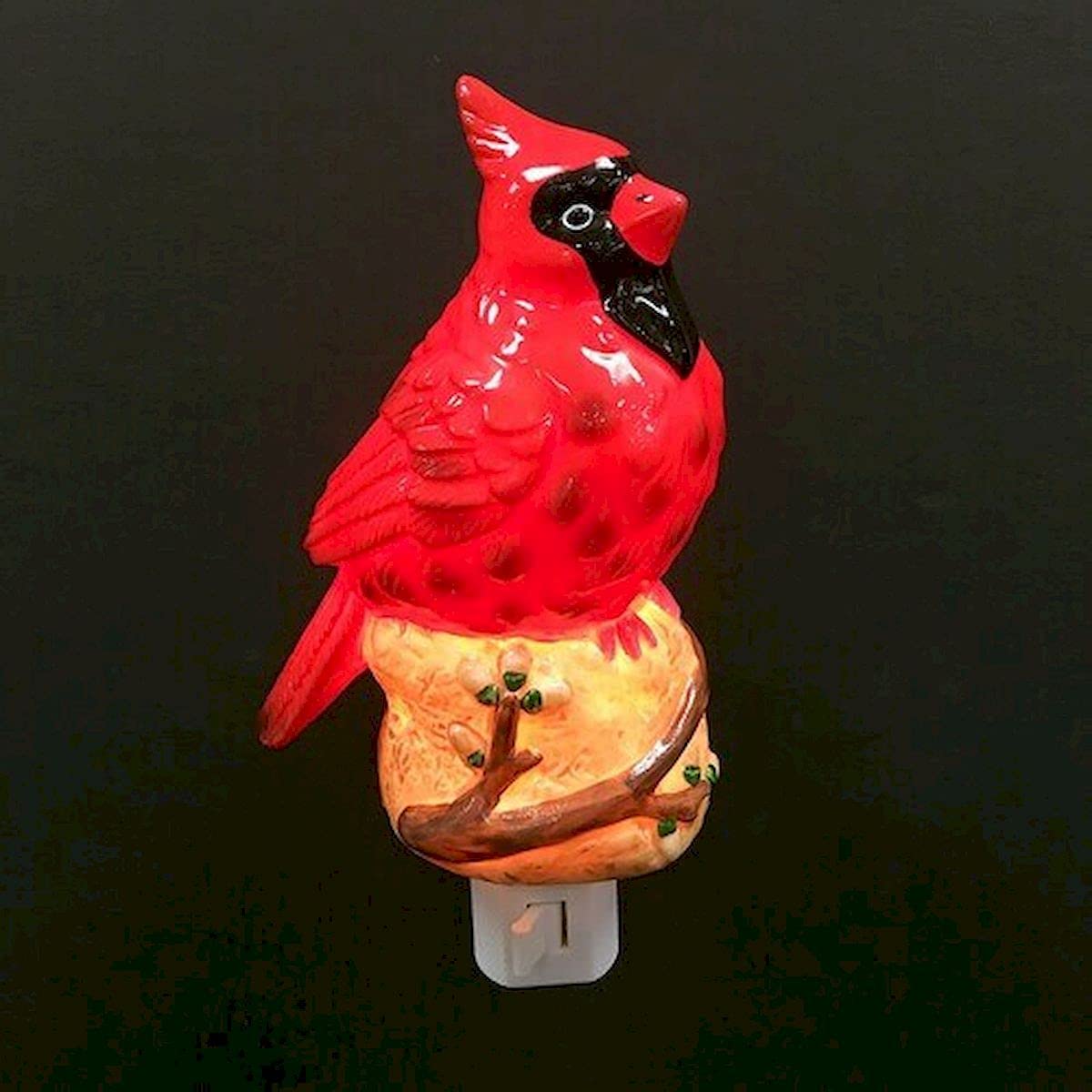 Cardinal Shaped Night Light - Red LED Night Light for Kids & Adults, Perfect for Bedroom, Nursery, Hallway & Bathroom Nightlight
