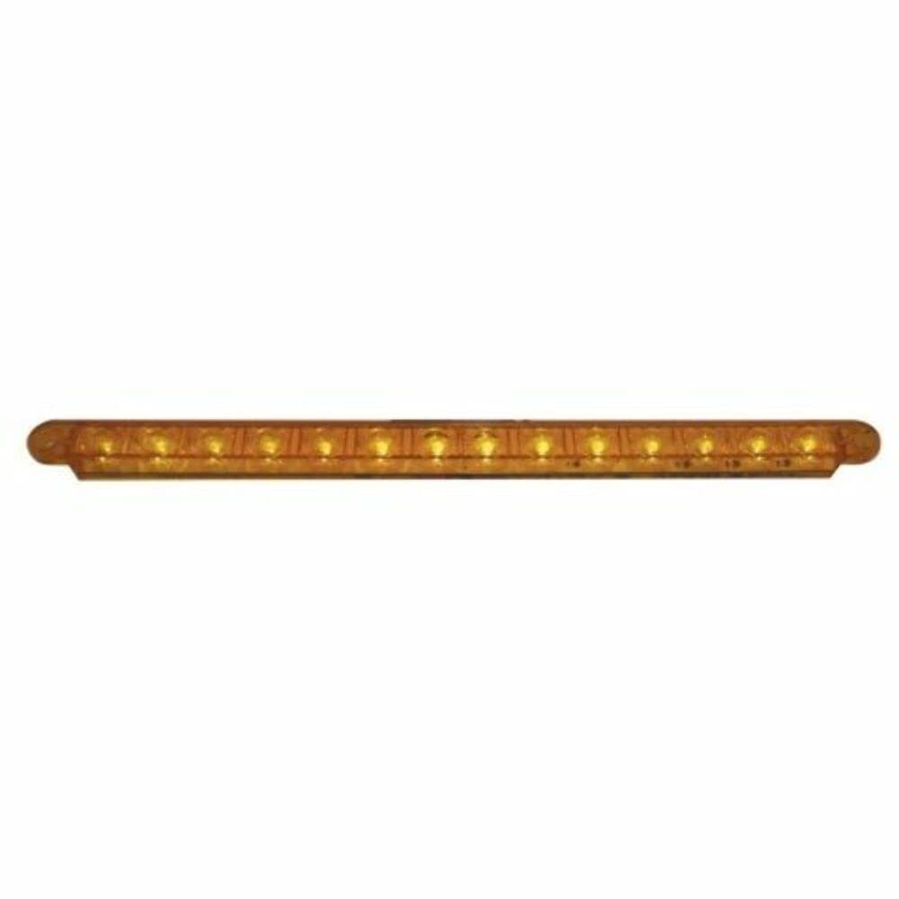 United Pacific 37896B 14-LED Amber Sequential Light Bar - Auxiliary Off-Road Lighting for Trucks, Jeeps & ATVs - Durable Plastic Housing, High-Visibility Amber Lens - Perfect for Night Driving, Emergency Vehicles & Off-Road Adventures