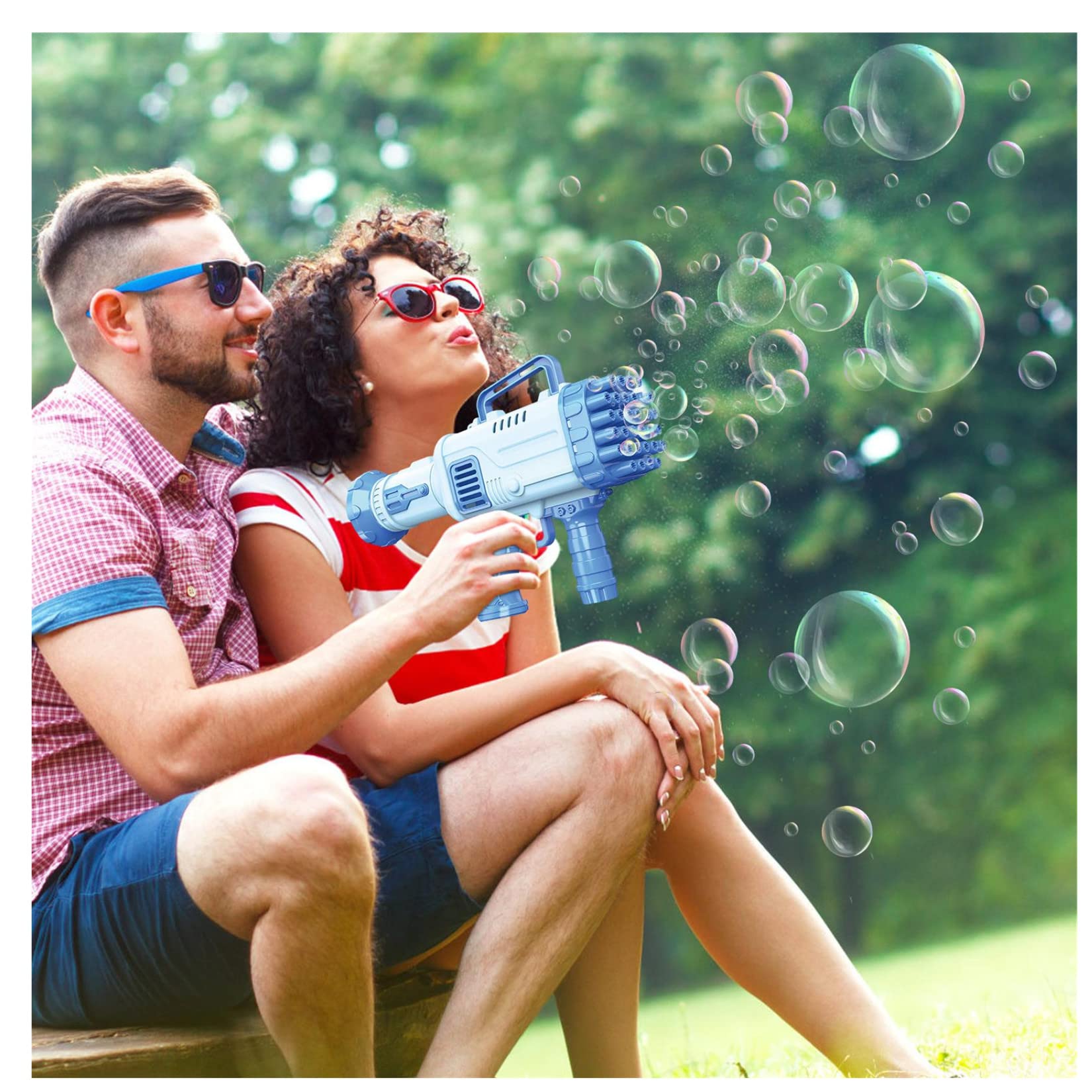 Electric Bubble Machine Gun - 100 Holes Rocket Launcher Bubble Maker for Kids & Adults | Handheld Bubble Blower Toy for Outdoor Play, Birthday Parties, Backyard Fun, Summer Activities & Indoor Entertainment | Educational Gift for Children