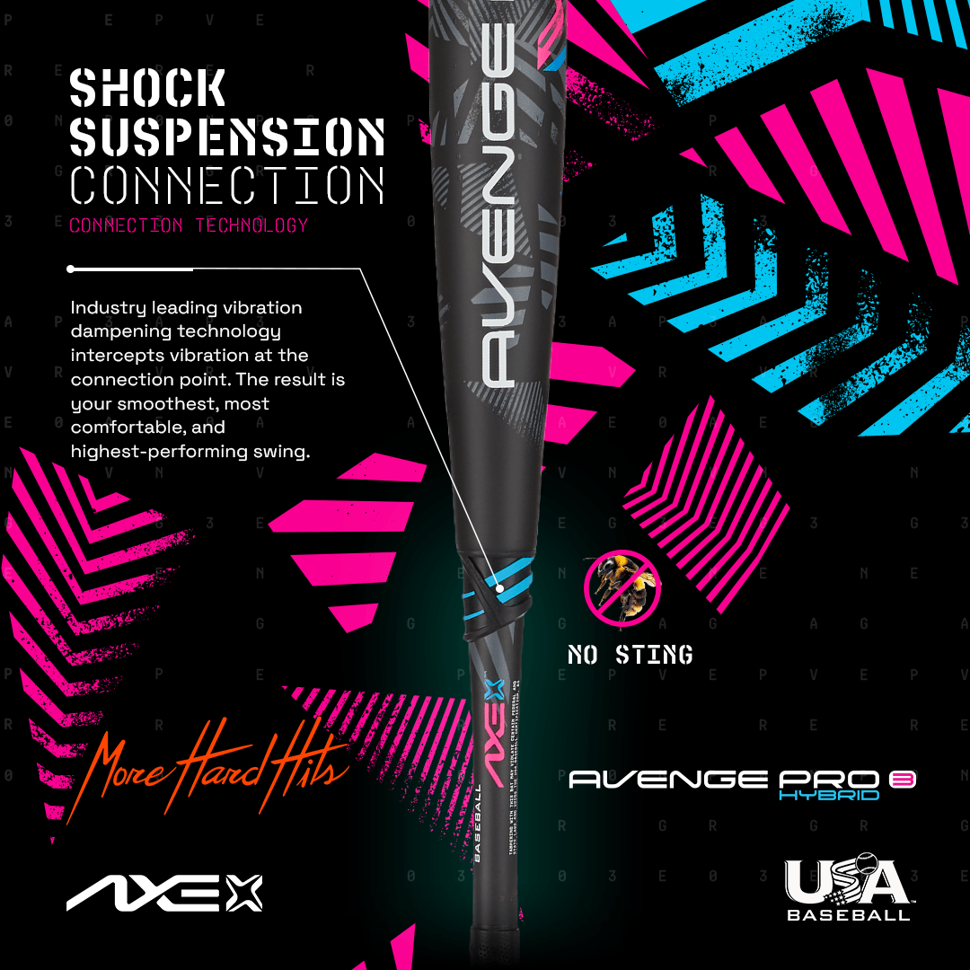 Axe Avenge Pro 3 Hybrid USA Baseball Bat - 10