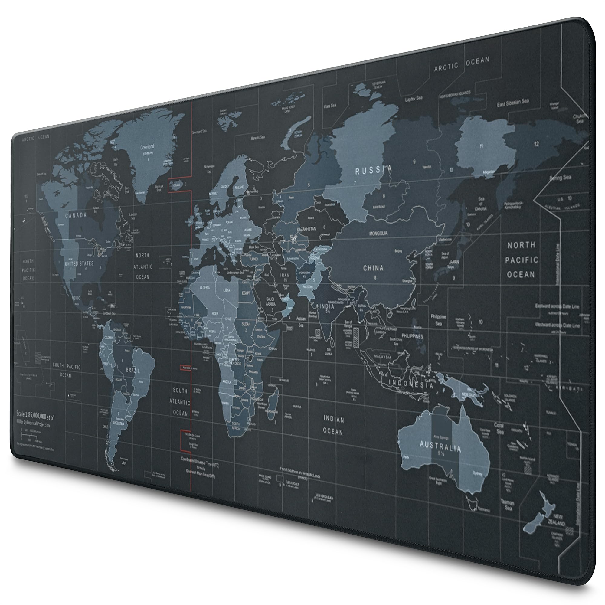 World Map Mouse Pad - Extra Large 35x15.7 Inch Gaming & Office Desk Mat with Non-Slip Base for Keyboard & Mouse - Perfect for Gamers, Travel Enthusiasts & Home Office Decor