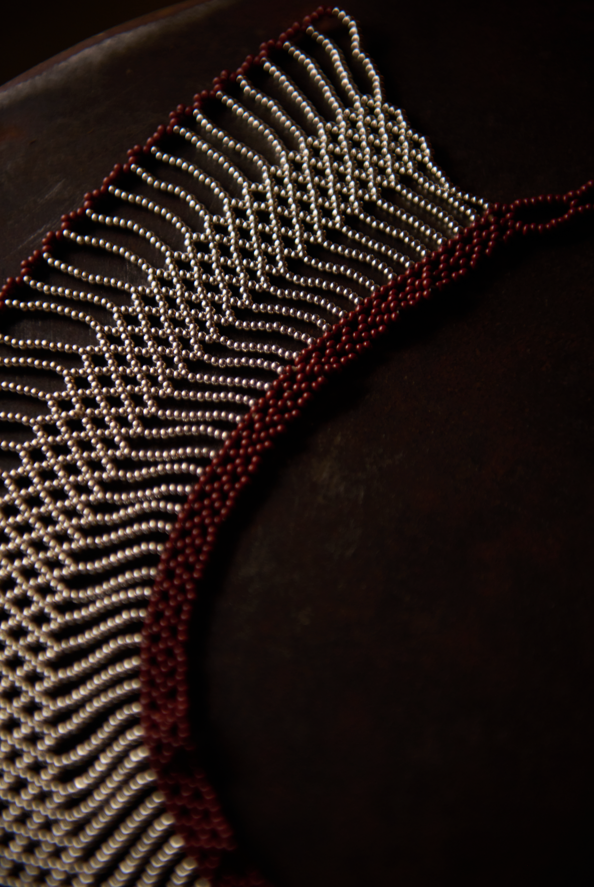 Silver and Burgundy Crystal Collier Necklace for Women - Elegant Statement Jewelry for Parties, Weddings & Special Occasions