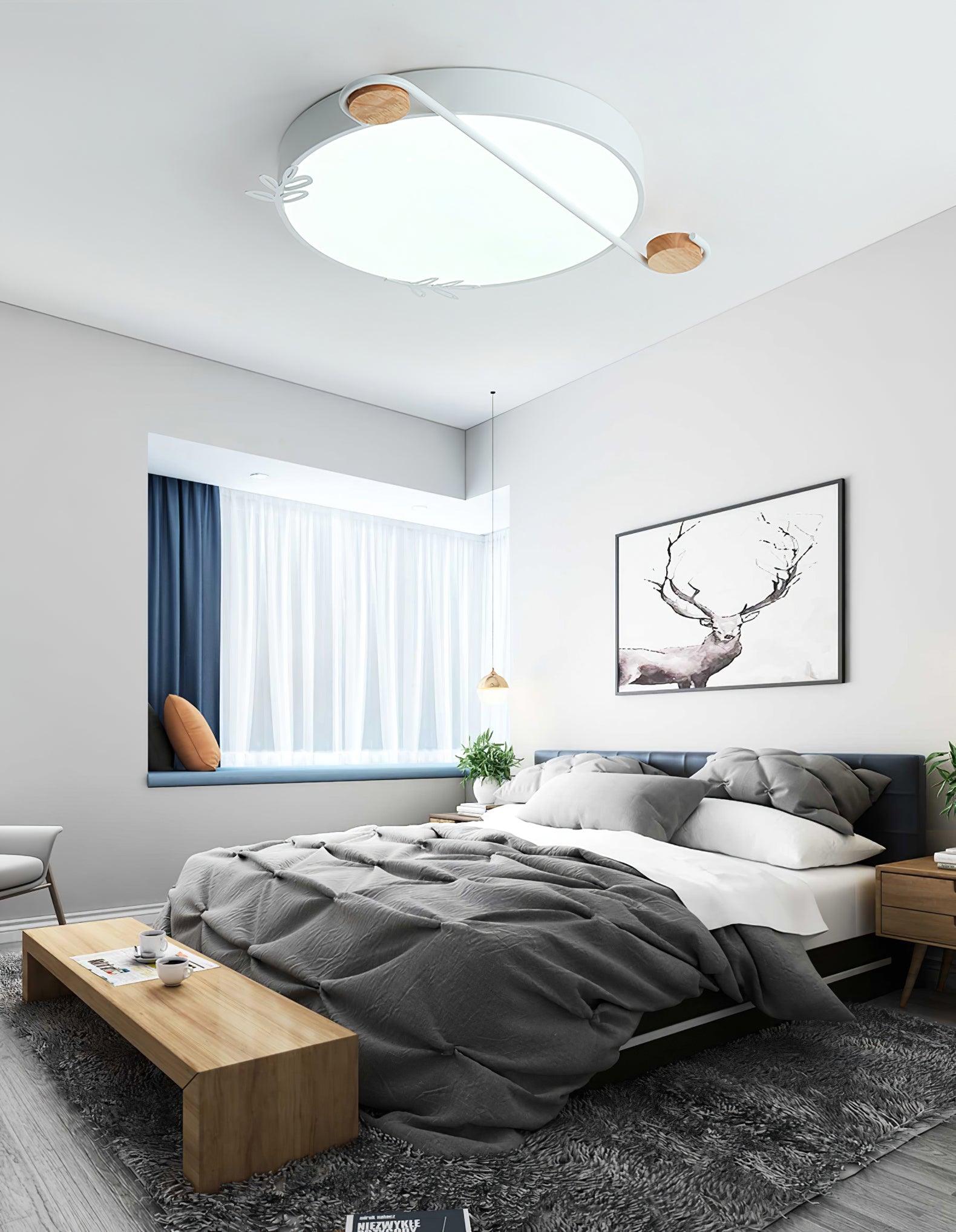 Stylish Musical Note Round Ceiling Light Fixture - Perfect for Bedroom, Living Room & Nursery Decor