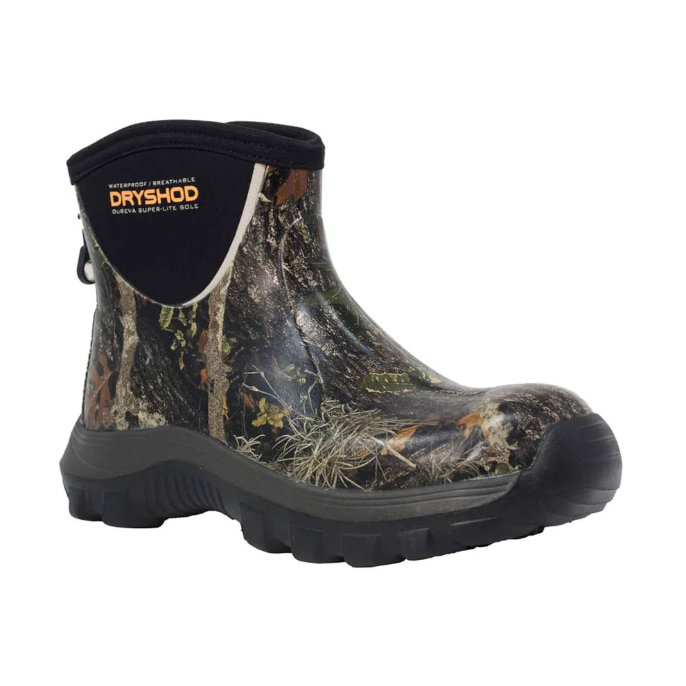 DRYSHOD Men's Evalusion Waterproof Camo Hunting Boots - Lightweight Ankle Boots for Outdoor, Hiking & Work - Durable Non-Slip Rubber Sole