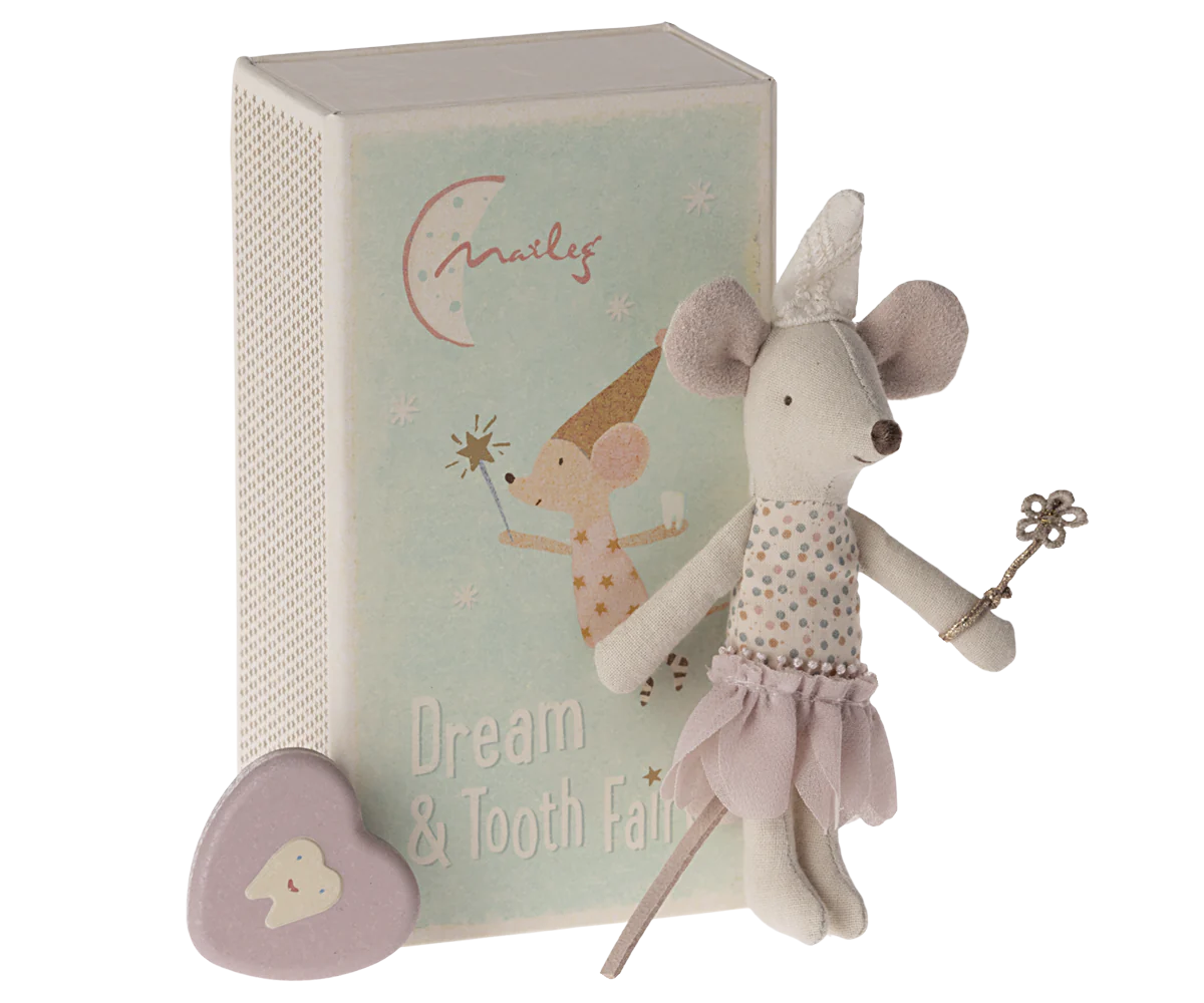 Tooth Fairy Mouse in a Matchbox - Cute Little Sister Doll for Kids | Perfect Gift for Tooth Fairy Traditions & Pretend Play