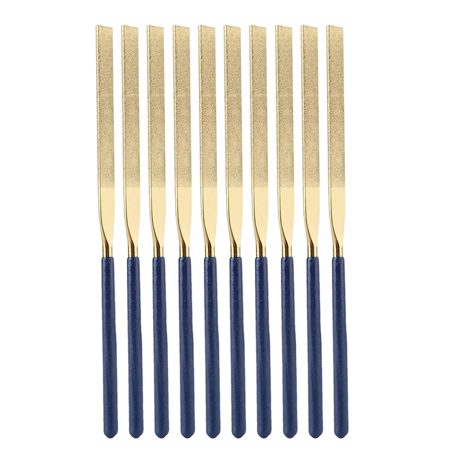 10Pcs High Wear-Resistant Flat Files - Jewelry Repair & Metalworking Tools (5×180mm) - Perfect for Die Grinder Accessories, Smoothing Metal Surfaces, Holes & Grooves - Ideal for DIY, Crafting & Professional Jewelry Making