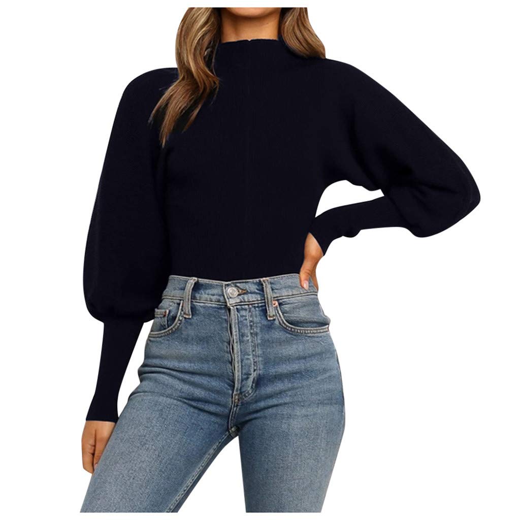 FABIURT Women's Turtleneck Sweater - Soft Knit Pullover Long Sleeve Top for Casual Wear | Cozy Winter Jumper, Office Outfit & Holiday Fashion