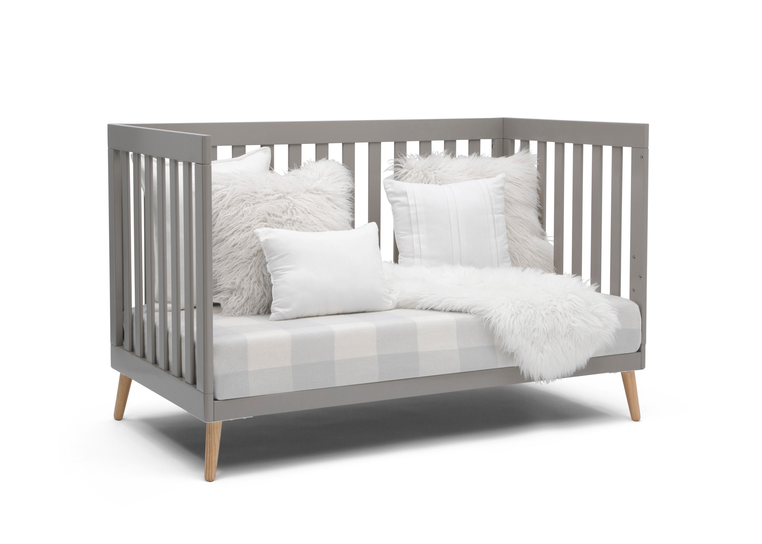 Essex 4-in-1 Convertible Baby Crib - Toddler Bed, Daybed & Full-Size Bed Conversion - Safe Nursery Furniture for Newborns & Kids - Perfect for Bedrooms, Daycare & Guest Rooms