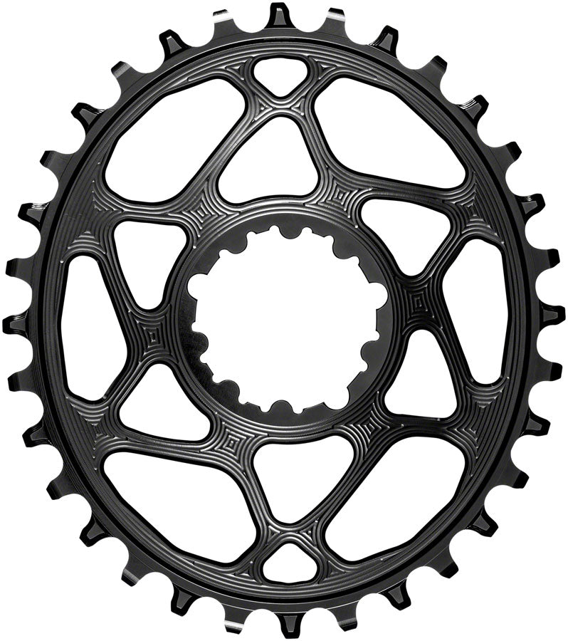 AbsoluteBLACK Oval Direct Mount Chainring 32T - SRAM 3 Bolt Direct Mount Compatible - Durable Black Bike Chainring for MTB, Gravel & Cyclocross Bikes