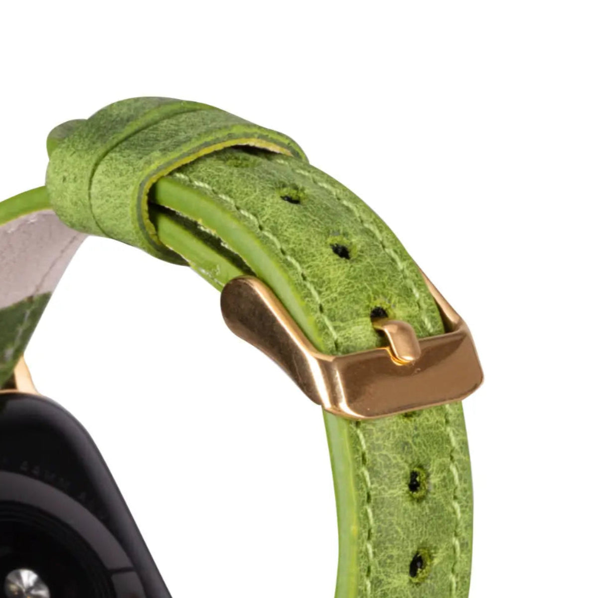 Premium Green Leather Slim Apple Watch Band - Stylish & Comfortable for Workouts, Office & Everyday Wear