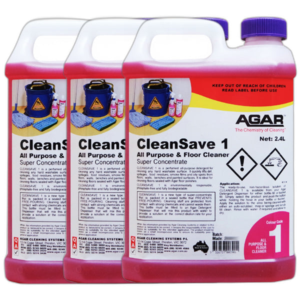 Agar CleanSave 1 All Purpose & Floor Cleaner - Floral Scented Multi-Surface Cleaning Solution for Kitchen, Bathroom & Hardwood Floors | Safe for Pets & Kids