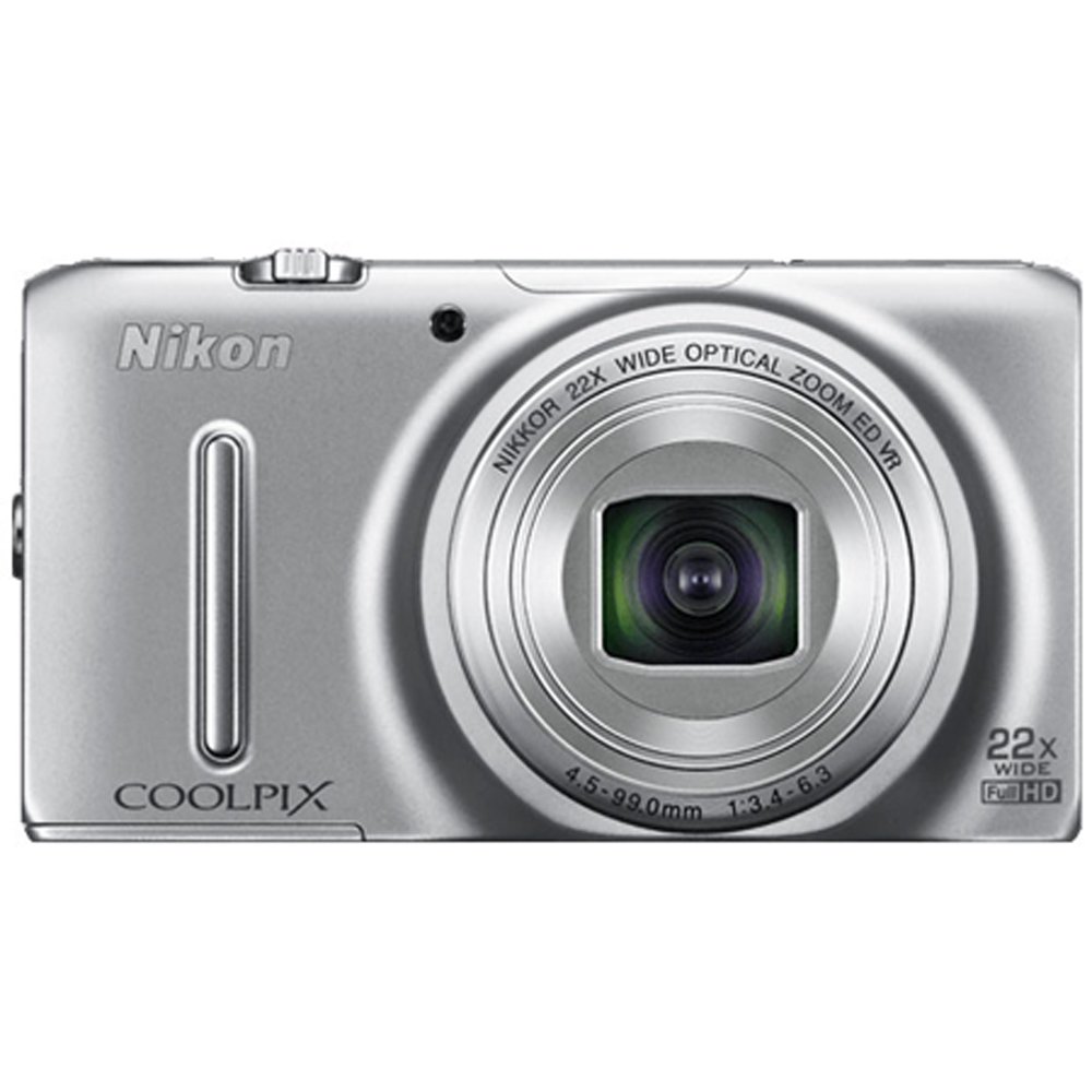 Nikon COOLPIX S9500 Wi-Fi Digital Camera with 22x Optical Zoom, GPS & Full HD Video - Silver | Perfect for Travel Photography, Vlogging & Outdoor Adventures