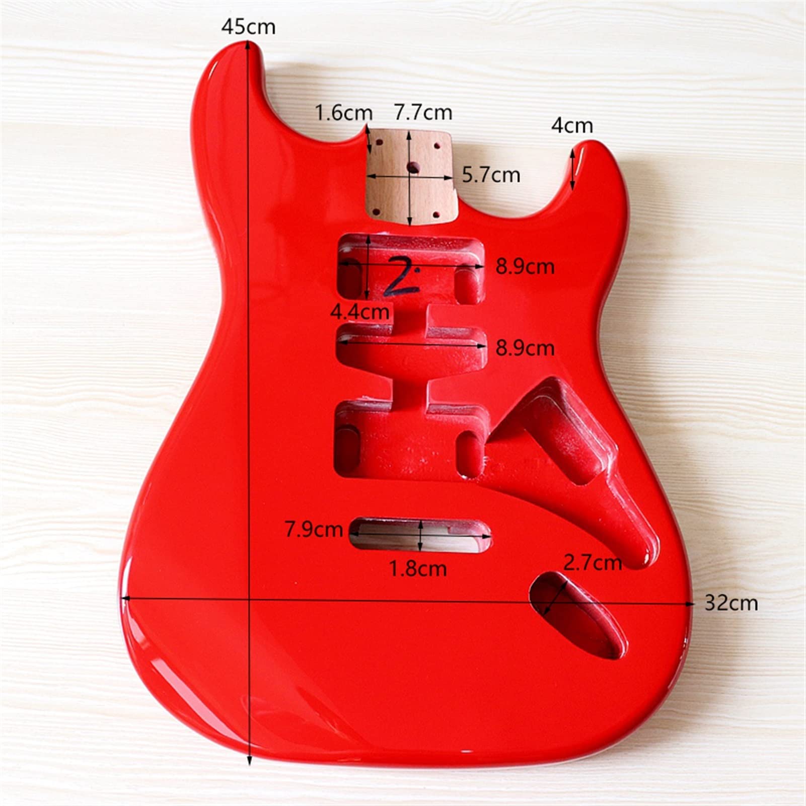 Premium Poplar Wood Electric Guitar Body Blank - 5.7cm Pocket Width, Unfinished DIY Guitar Kit for ST Style | Perfect for Custom Guitar Building, Repair & Replacement Parts | Great for Musicians, Luthiers & Guitar Enthusiasts