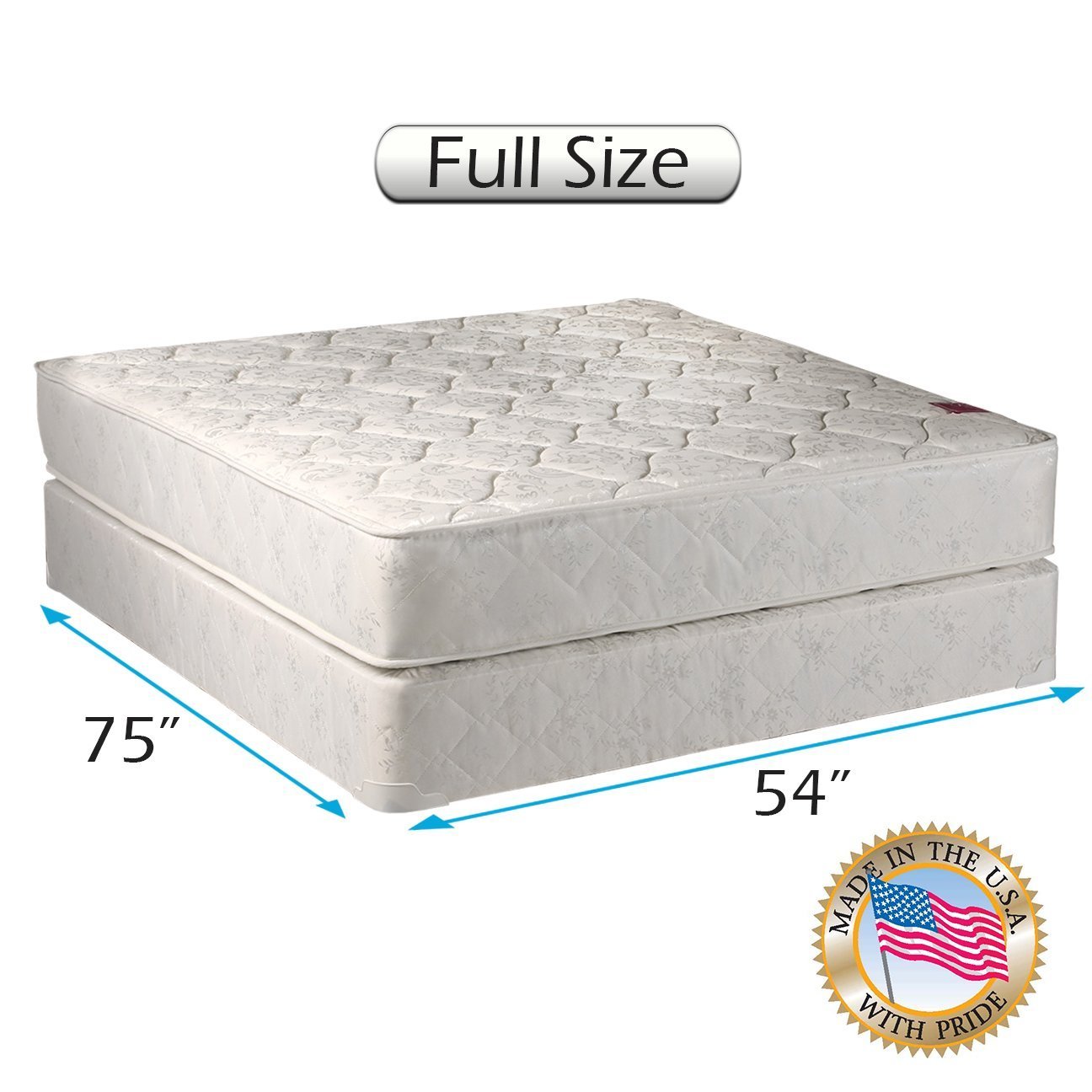 **Dream Solutions USA Medium Firm Full Size Mattress & Box Spring Set (54